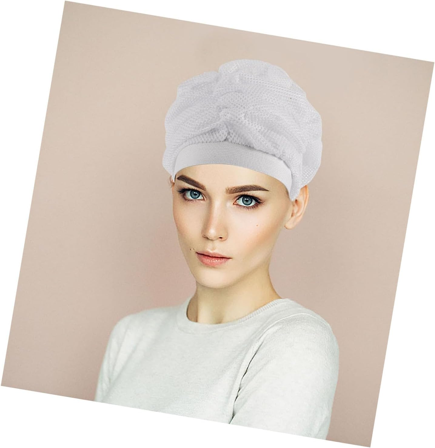 Cyktxei 1Pcs Hair Plopping Cap, Adjustable Microfiber Mesh Bonnet with Drawstring for Curly Hair Care, Enhanced Curl Definition & Fast Air Dry, Reusable Hair Drying Cap for Shower & Blow Dryer Use image number 2