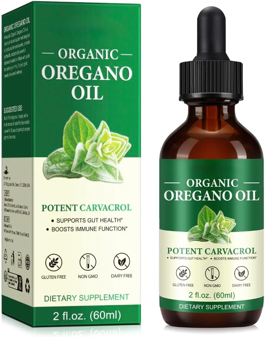 Organic Oregano Oil 60Ml &ndash; Extra Strength, Cold-Pressed &ndash; Natural Herbal Dietary Supplement Wellness image number 2