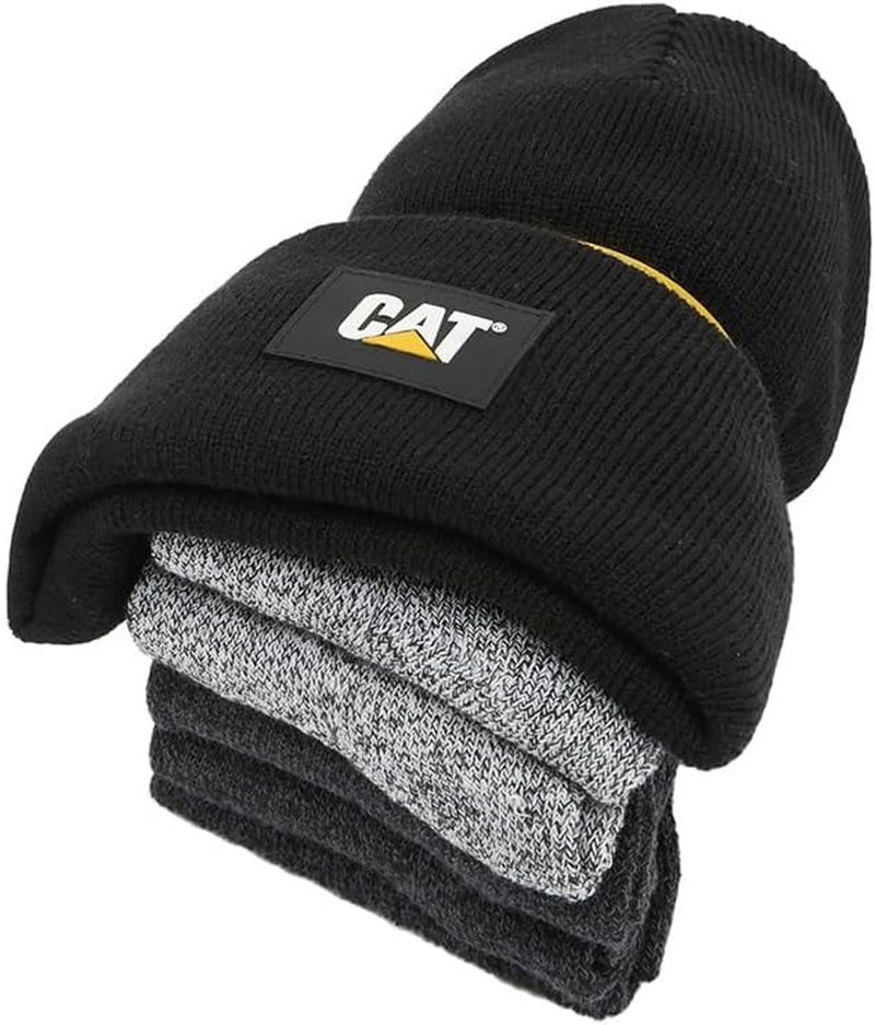 CAT Unisex Logo Knit Cap & 5 Socks Bundle, Assorted Colour, One Size Fits All 9-12 image number 4