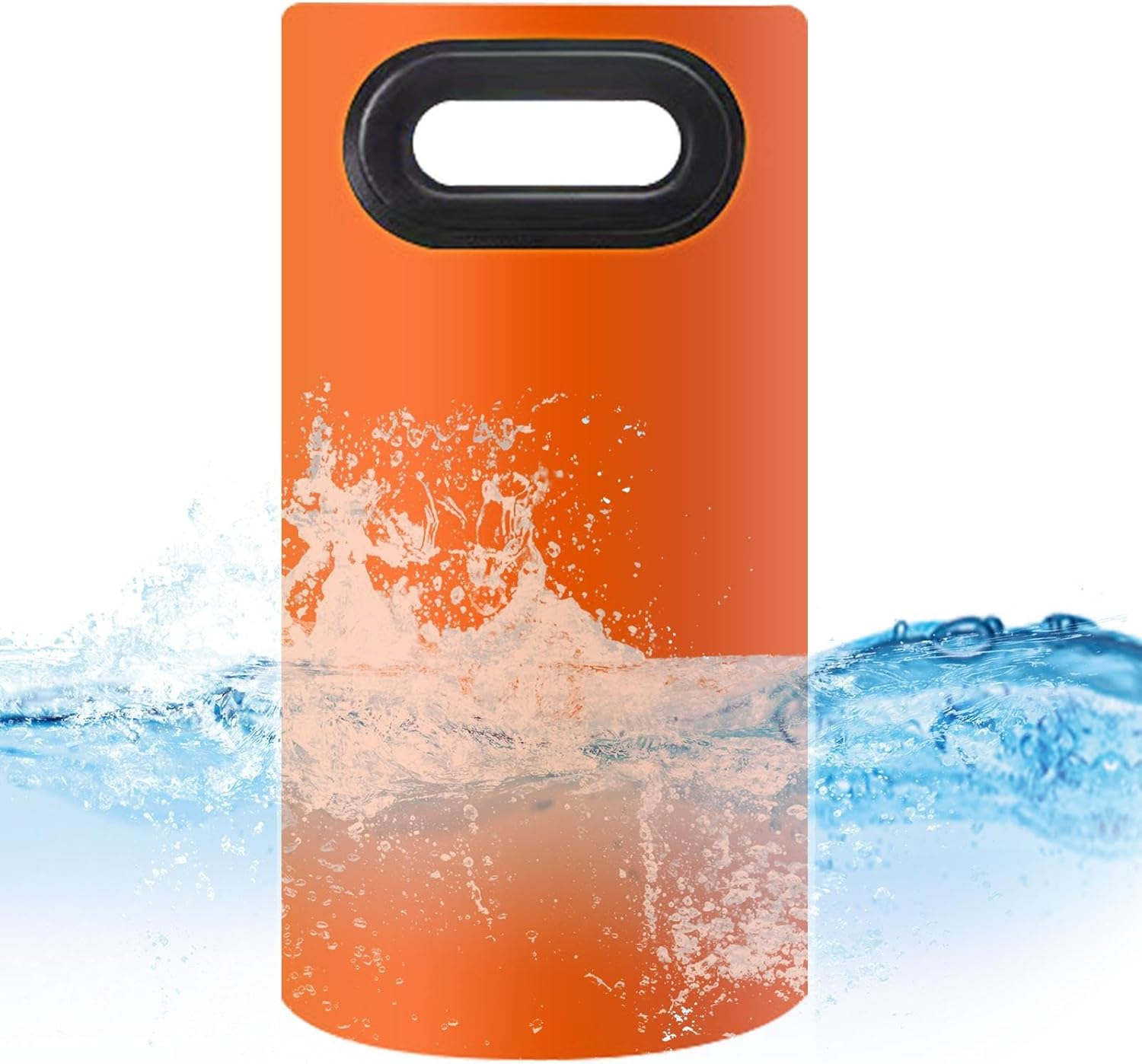 Collapsible Foot Bath Soak Tub,Portable Collapsible Foot Washing Basin | Thicken Collapsible Insulated Foot Bag Travel Over-The-Knee Bucket for Hotel, Camping Buniq - Large Orange image number 3