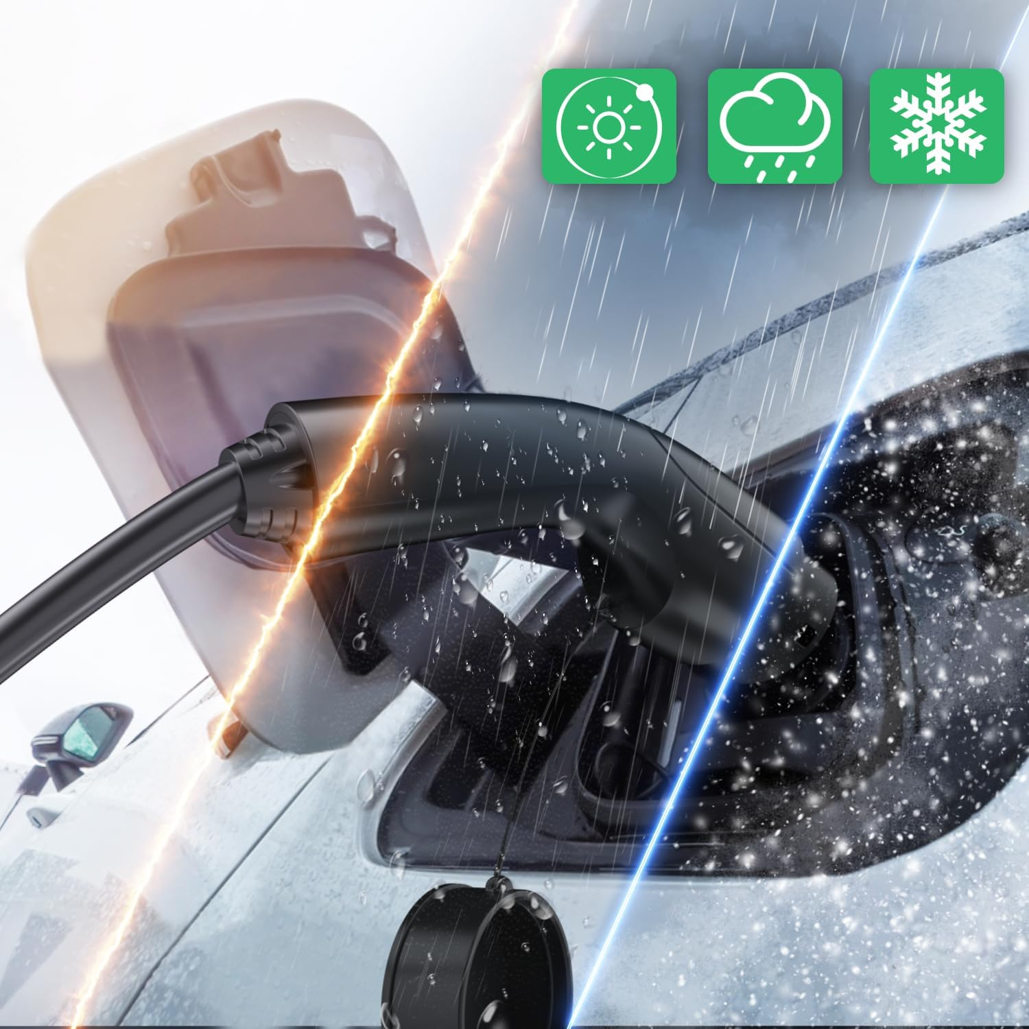 EV Charging Cable with Storage Bag, Mode 3 Type 2 to Type 2 EV Fast Charging Cable, 22KW 32A 5M Electric Car Charging Cable, 3 Phase Type 2 Charging Cable for EV & PHEV image number 5