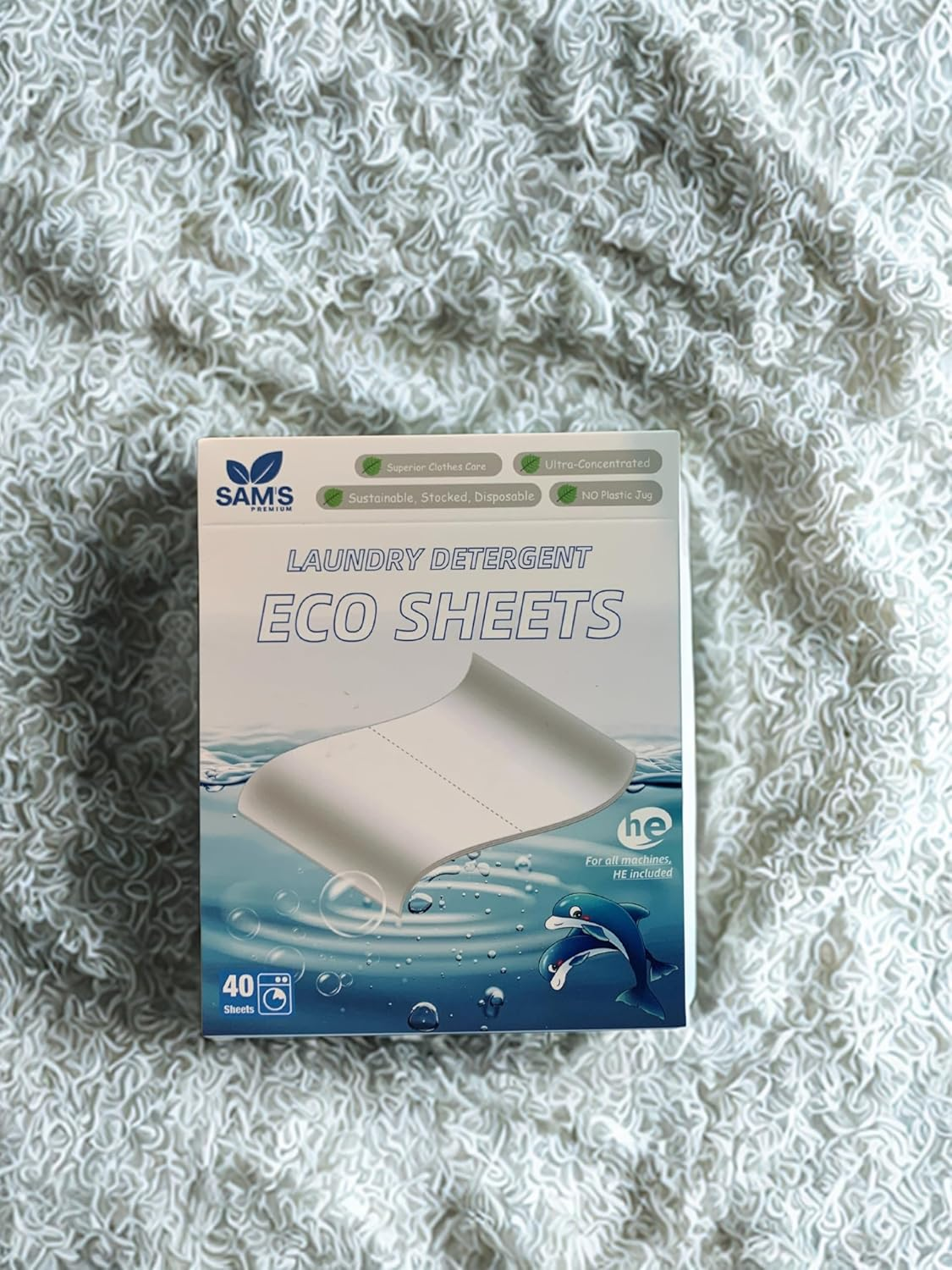SAM'S PREMIUM Eco Laundry Detergent Sheets (80 Loads) &ndash; Plastic-Free, Zero-Waste, Dissolvable Strips for Washing Machines &ndash; Compact & Travel-Friendly Laundry Soap Sheets image number 6