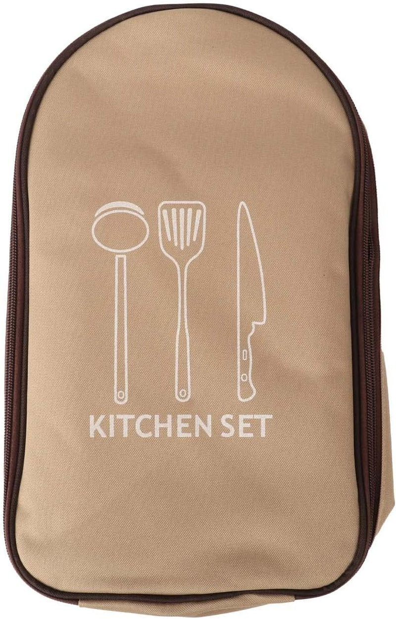 Lehom Camping Kitchen Utensil Set,Camp Cookware Utensils Organizer Travel Kit,8 Piece Camping Kitchen, RV Cookware Kit, Travel Grill Set,Portable Camp Kitchen Utensil Set image number 2