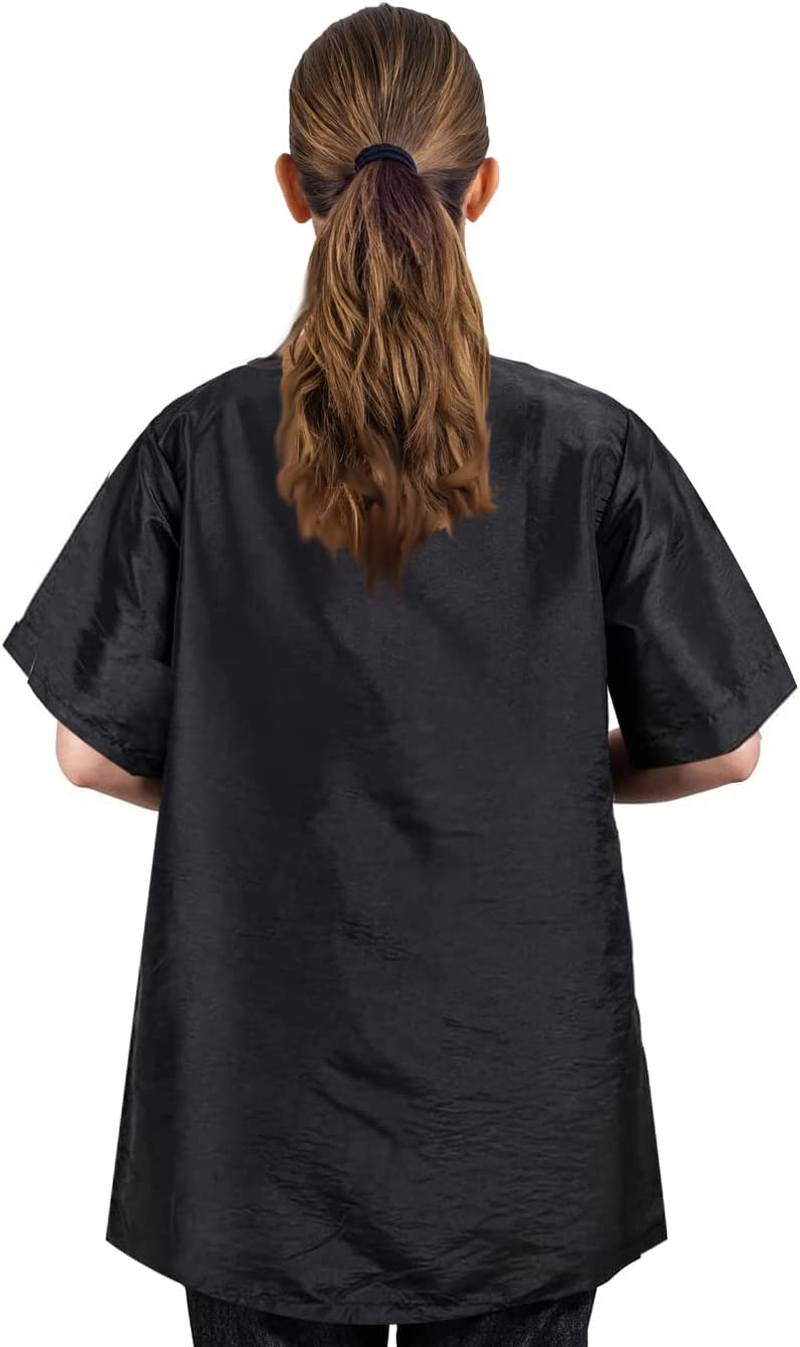 Gliitatu Full Ziper Grooming Smock Barber Smock Professional Pet Groomer Smock Cosmetologist Barber Smock (Medium) image number 1