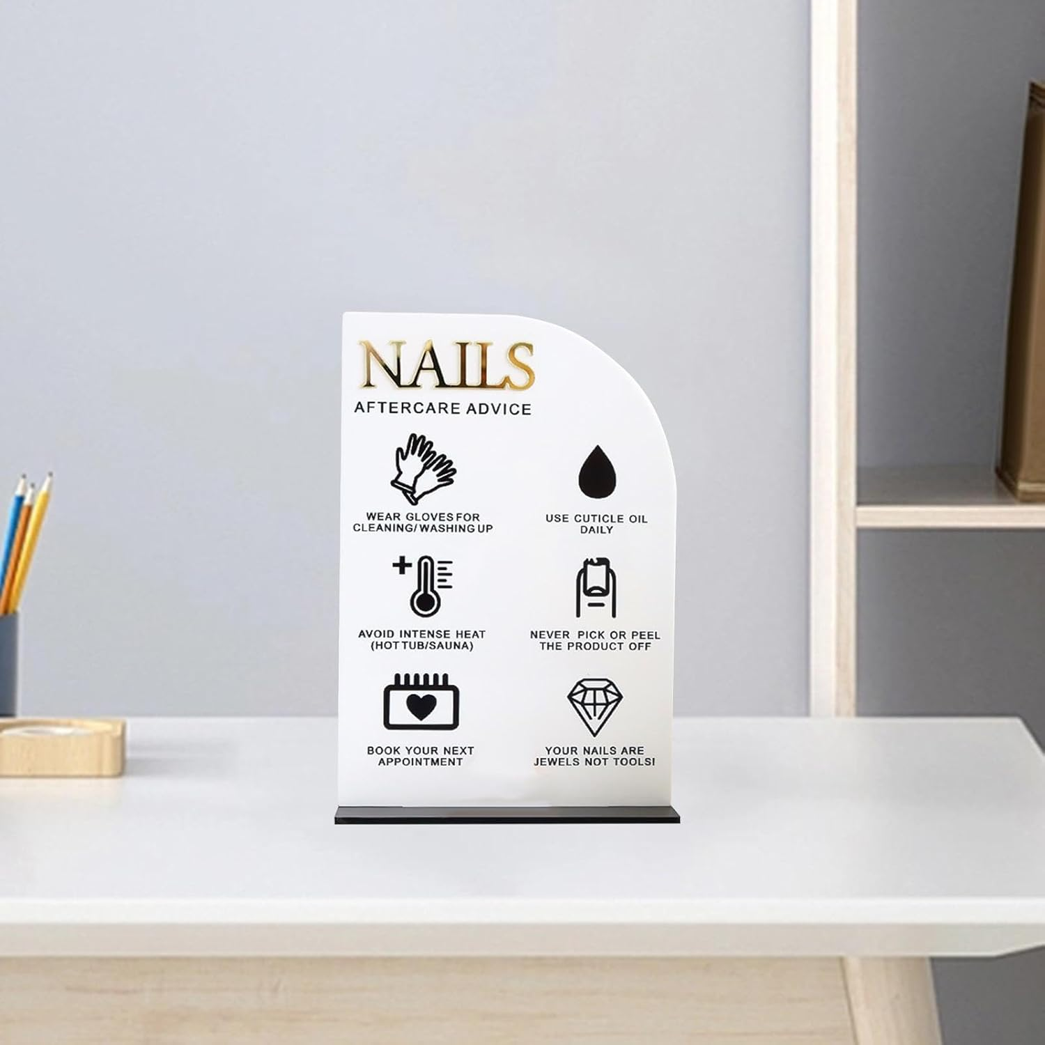 Eigell Nail Art Display Board, Manicure Showing Board, Acrylic Nail Salon DIY Nail Salon Nail Shape,Nail Tip Showing Holder, Nail Art Display Stand, Style B