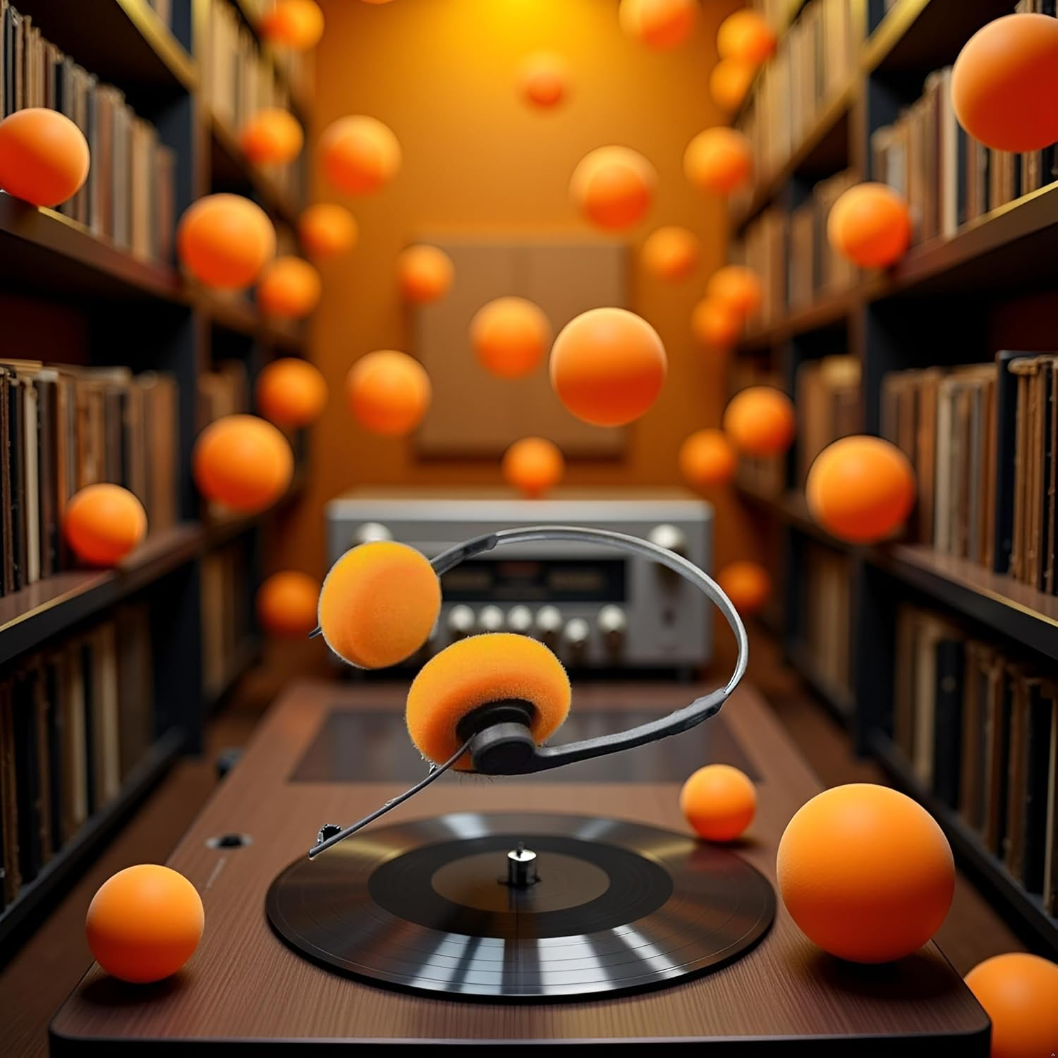 1Pc Orange Retro Over-Ear Headphone，Vintage Feelings Underwire Headphone,Retro Lightweight Earphones,Hi-Fi Stereo Earphone Headset,Walkman Headphones ,For Most Mobile Phones Playback Pevices Earbuds image number 4