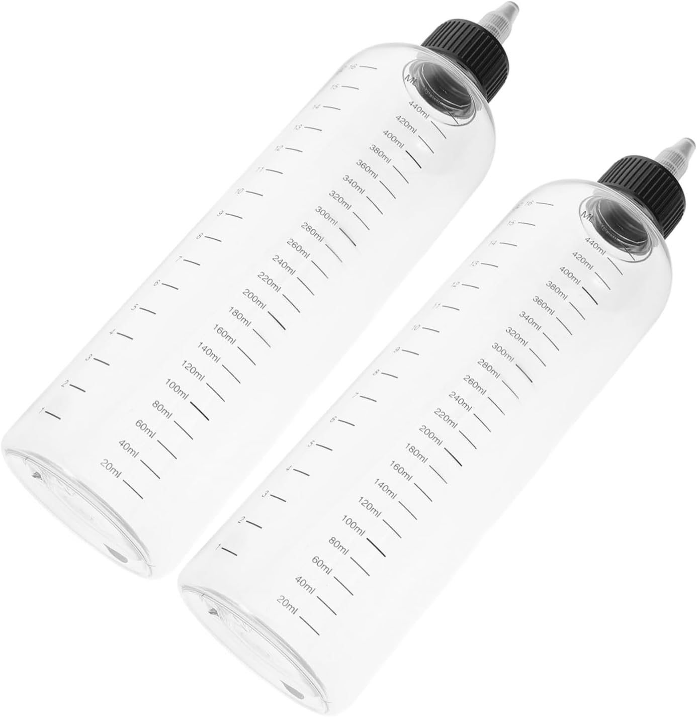 SOLUSTRE Hair Dye Applicator Bottles 2Pcs 460Ml Squeeze Bottles Measurement Marks for Accurate Color Mixing and Scalp Application for Salon Use image number 3