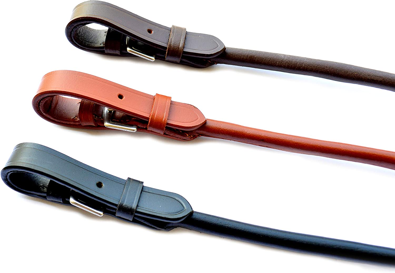 Rolled Leather English Grab Strap