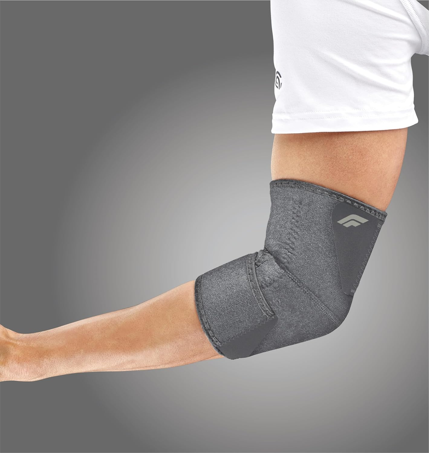 Futuro Comfort Fit Adjustable Elbow/Arm Support, Grey, One Size image number 2