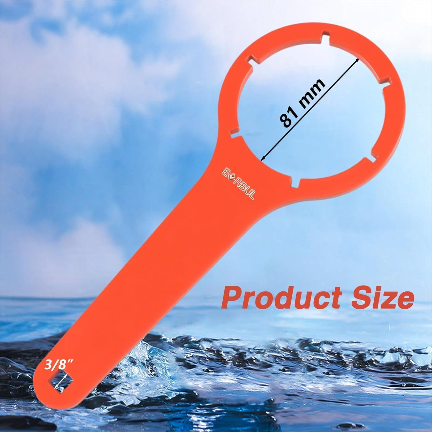 EVRBUL Fuel Filter Water Separator Water Collection Bowl Wrench Installation & Removal Tool Compatible with S3227 S3213 Water Separator for Marine Outboard Motor image number 1