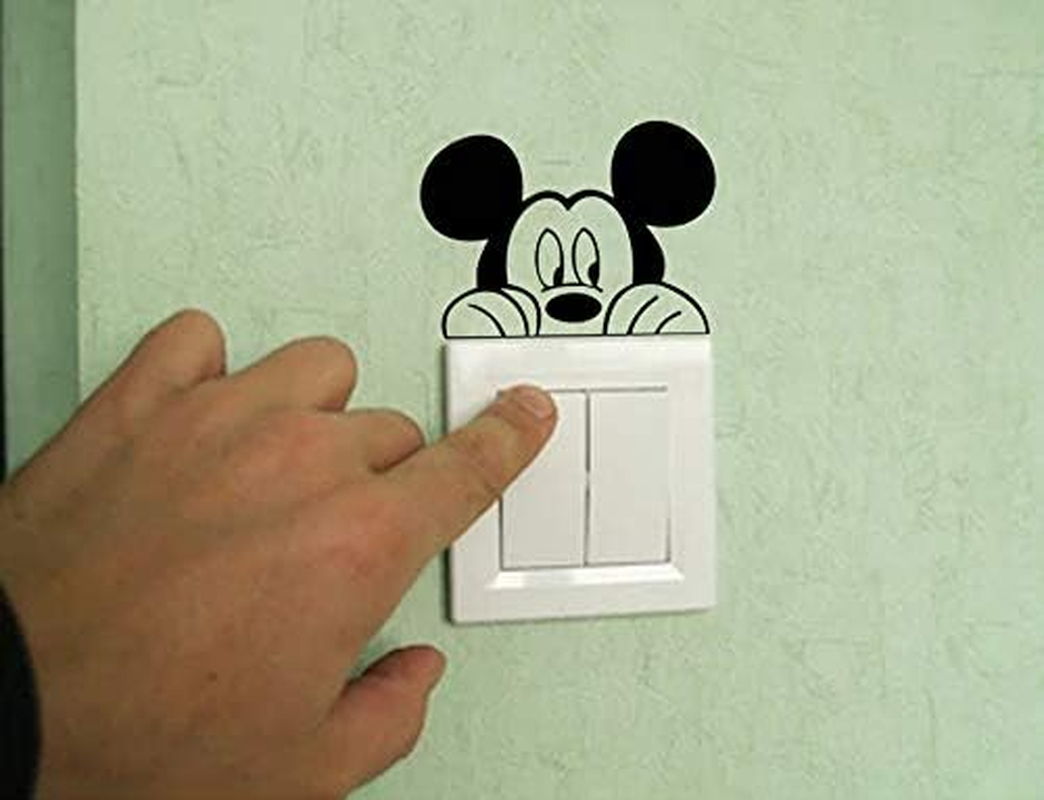 Light Switch Cool Decals | Baby Room Stickers (9 X 3.5, Mickey & Minnie) image number 4