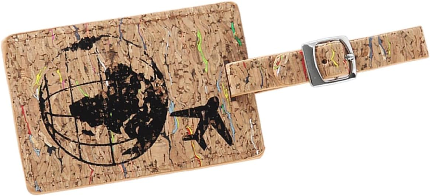 CONGARTENO Wooden Pattern Multi-Functional Luggage Tags Artificial Leather Baggage Tag for Travel Suitcase image number 1