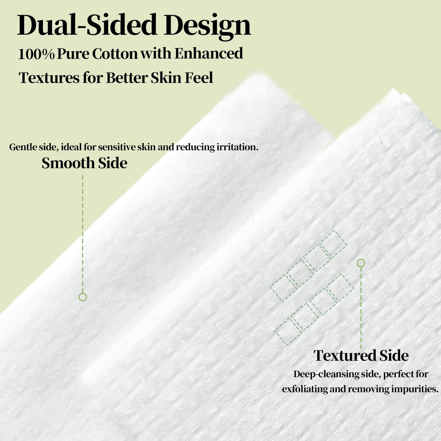 VLIEOVHN Disposable Face Towels 3 Pack 240 Counts,Premium Cotton Facial Tissue,Clean Skin Towel,Ultra Thick & Soft, Dual-Sided Textured & Smooth Facial Towel, Makeup Removal, Baby Wipes, Dry & Wet Clean image number 5