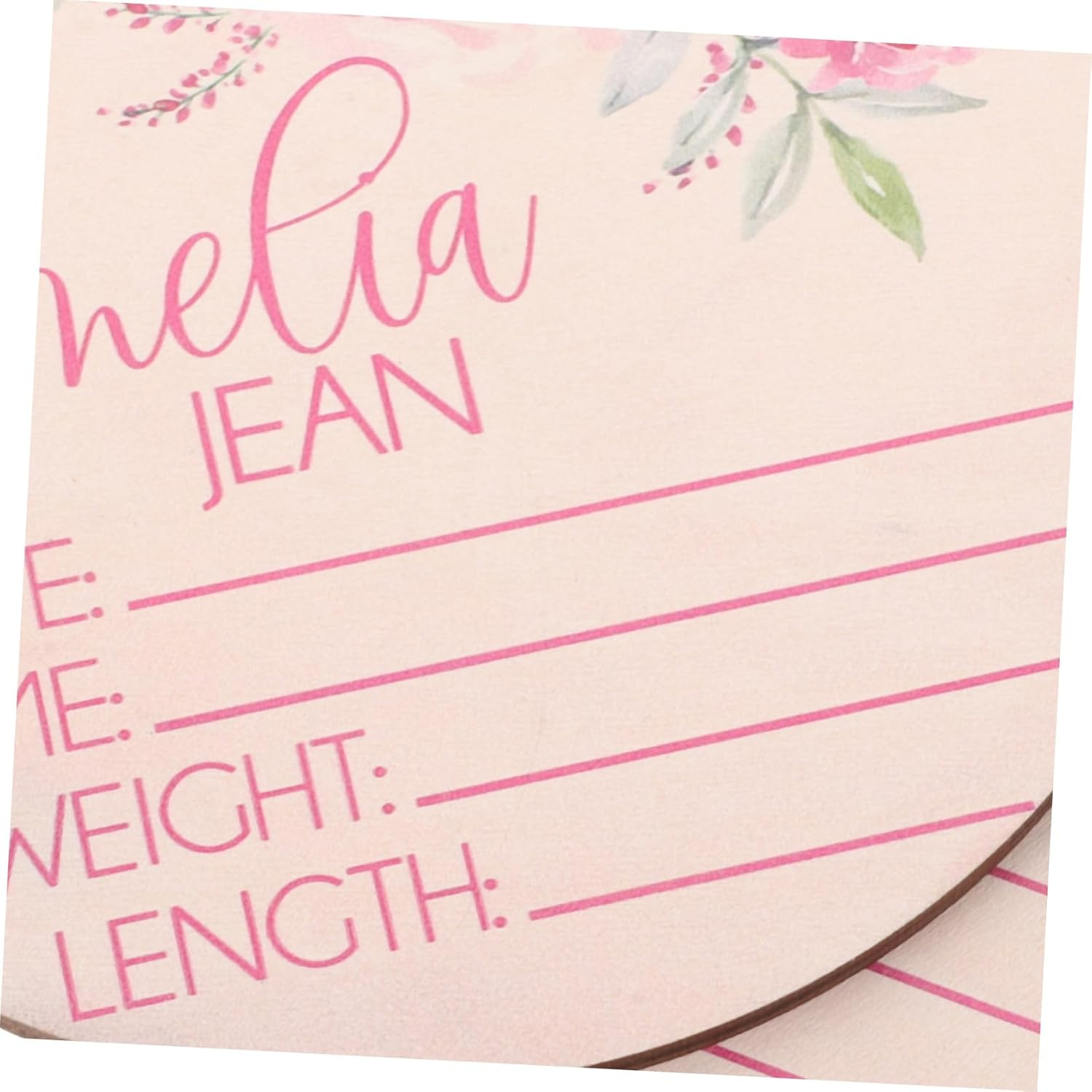 2Pcs Wooden Name Sign for Newborn Announcement Birth Photo Prop Nursery Decor Shower and Hospital Use