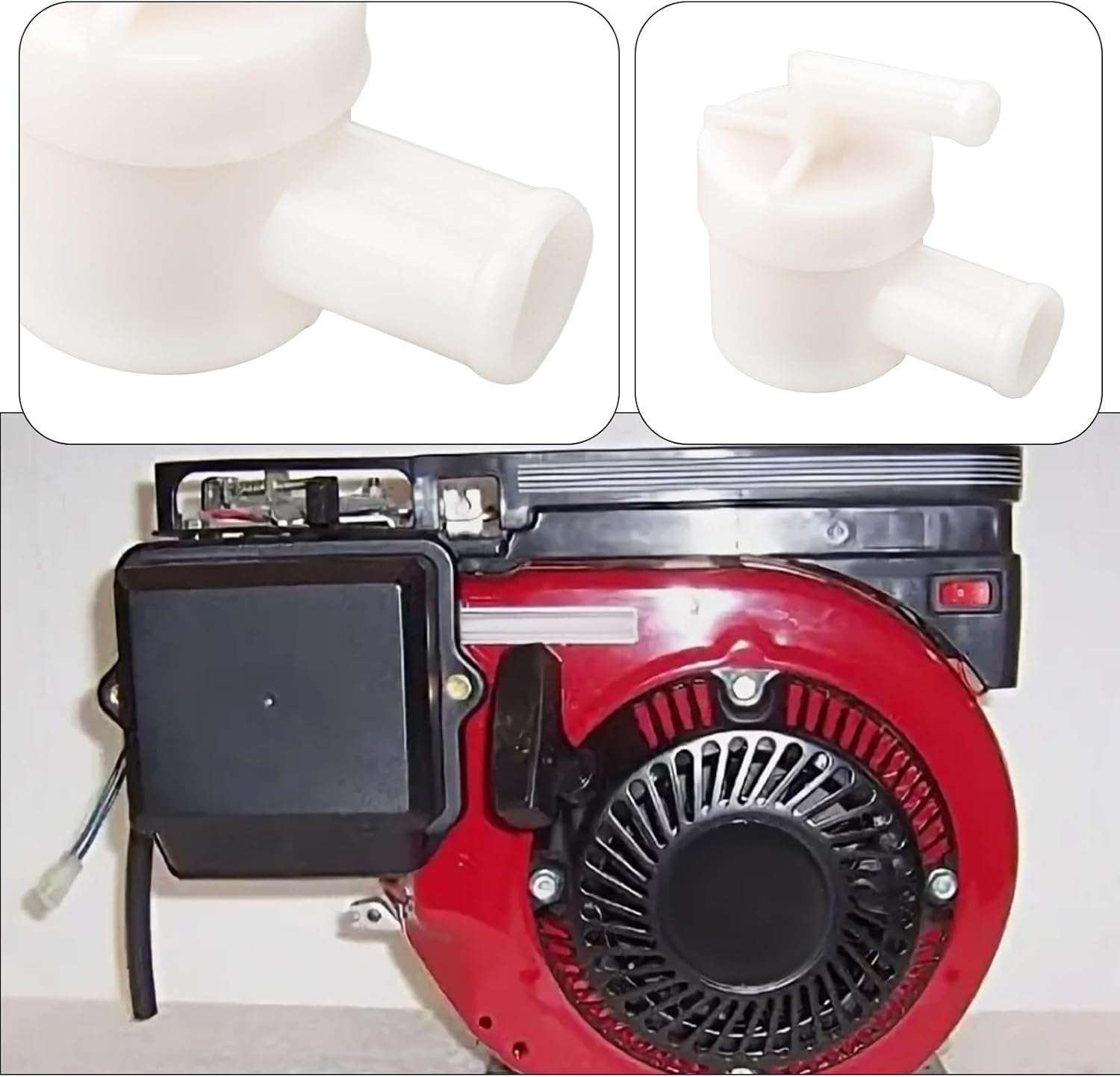 Emagtech 2Pcs Horizontal Engines Fuel Filter Compatible with Briggs & Stratton 808116S Compatible with Vanguard Twins White image number 2