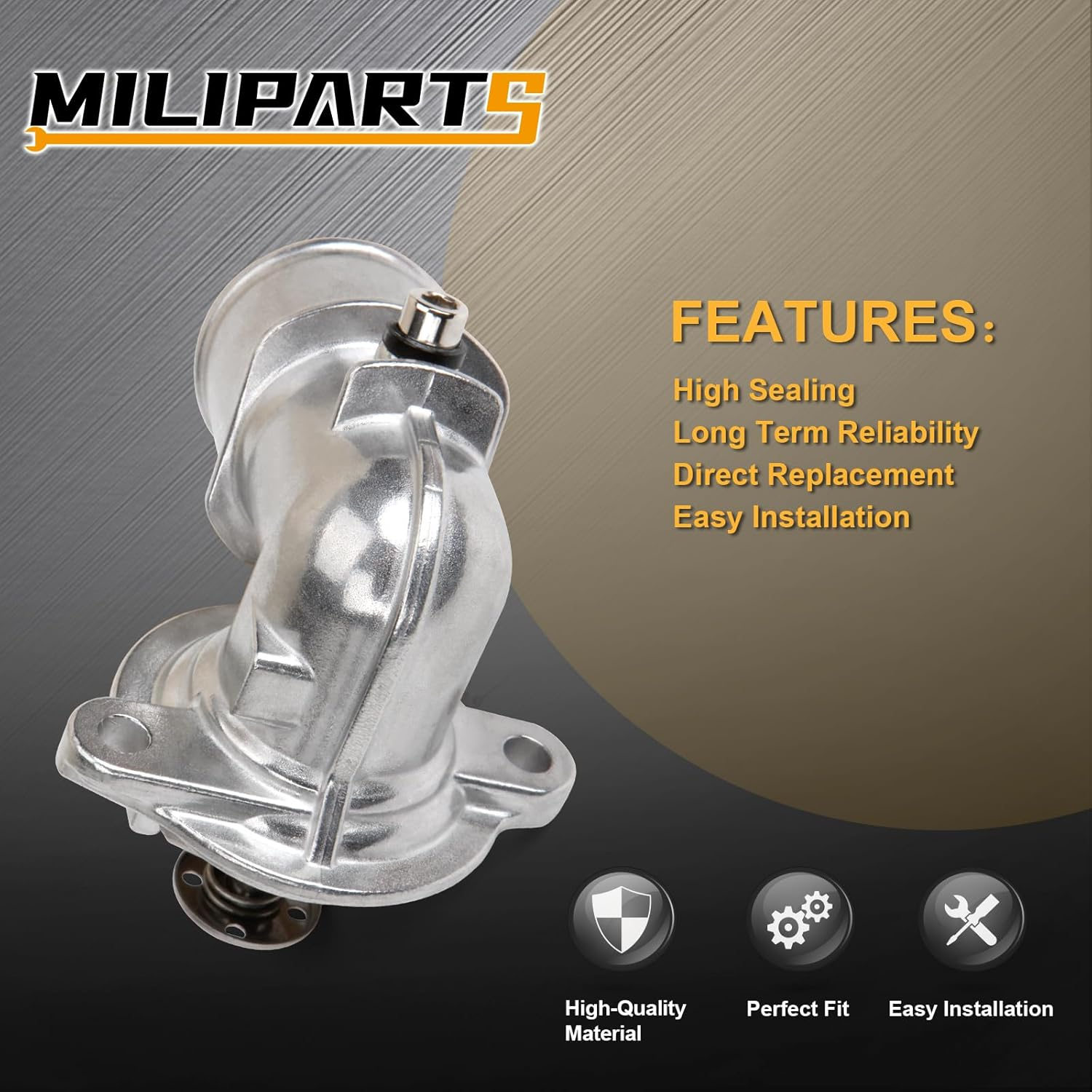 MILIPARTS Upgrade Aluminium Thermostat Housing Assembly Compatible with 2014-2022 RAM 1500 Jeep Grand Cherokee Wrangler Gladiator 3.0L Diese image number 5
