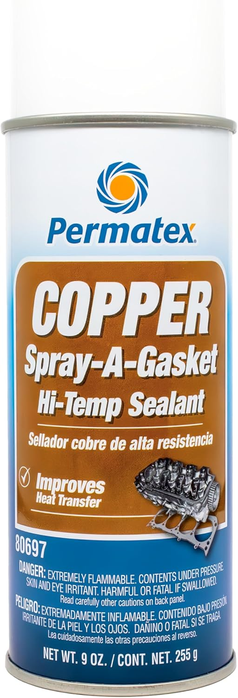Permatex Copper Spray-A-Gasket High Temp Sealant, 255 Ml image number 4
