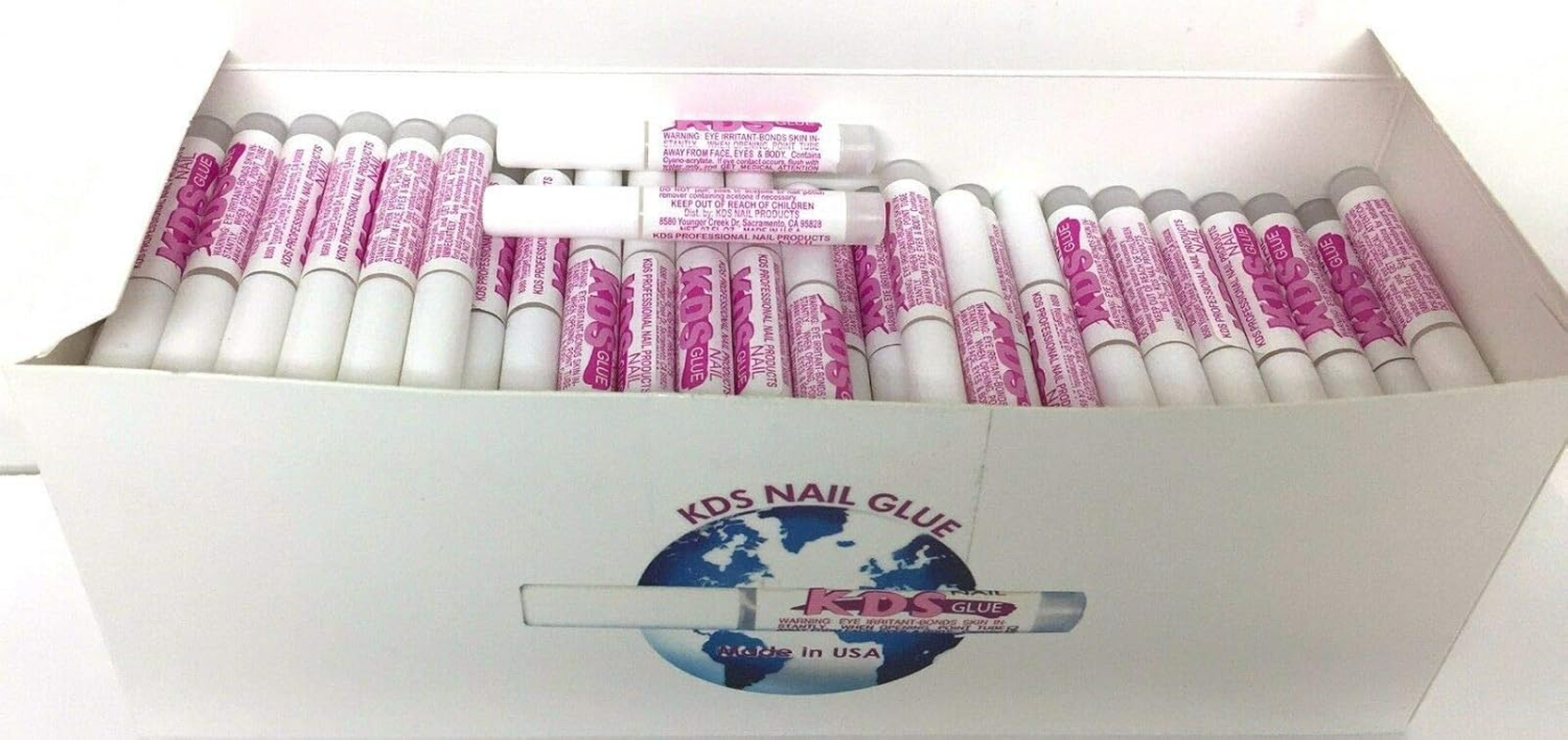 100 Pcs KDS Nail Tip Glue - Adhesive Super Bond for Acrylic Nails Tips