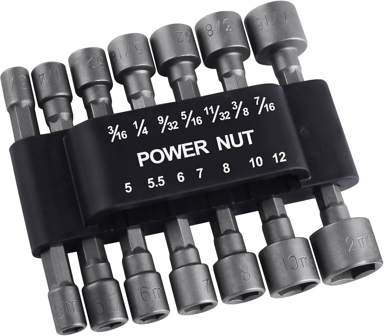 LEONTOOL 14PCS Power Nuts Driver Drill Bit Tools Set 1/4" Hex Socket Adapter Bolt Drivers Repairing Tool Kit SAE & Metric Socket Wrench Screw for Electric Screwdriver, Hand Drill, Socket Wrench image number 2