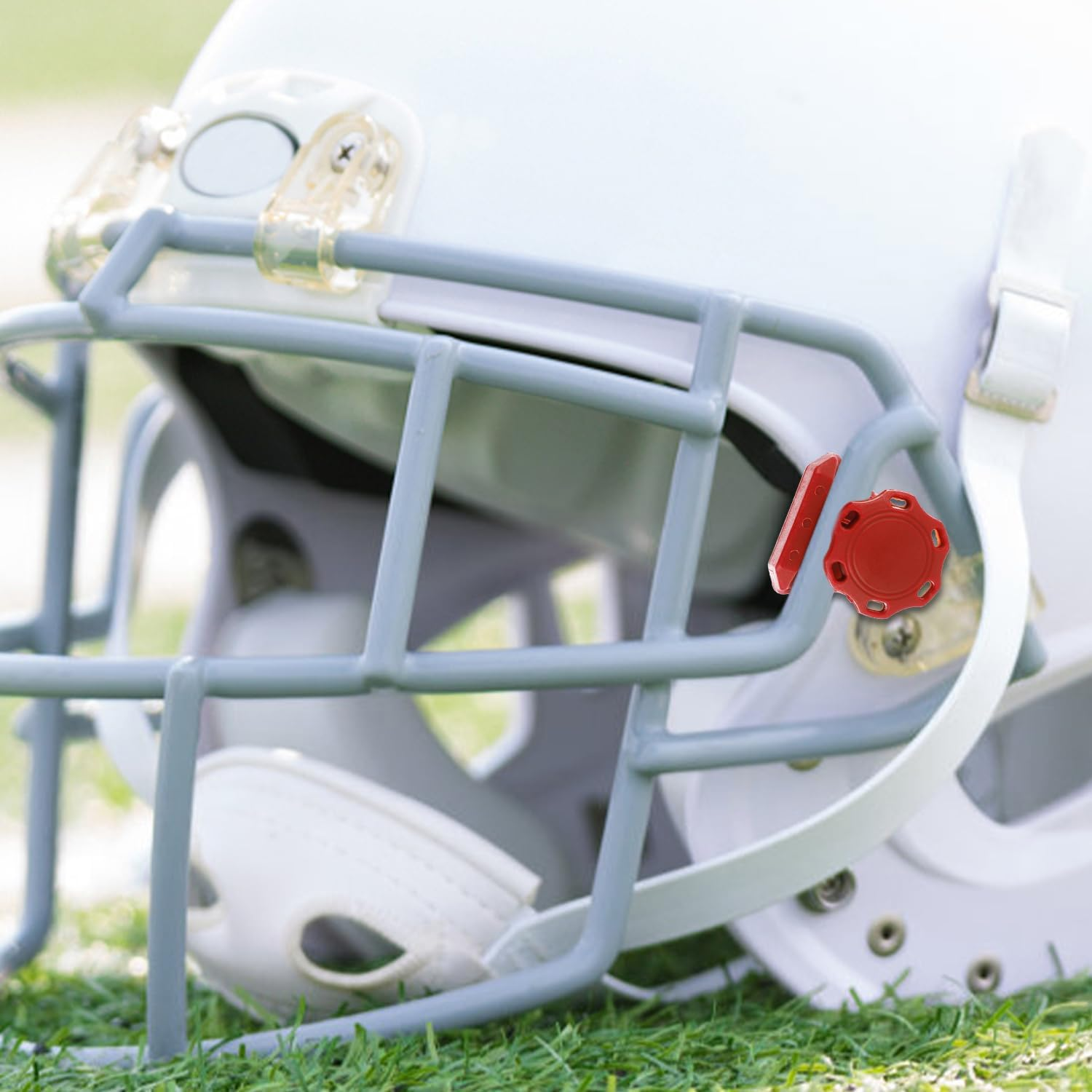 2Pcs Football Helmet Clips for Oakley, Football Visor Clips Football Visor Clips Helmet Screws for Visor Football Helmet Accessories Compatible with Oakley Visor - Red image number 4