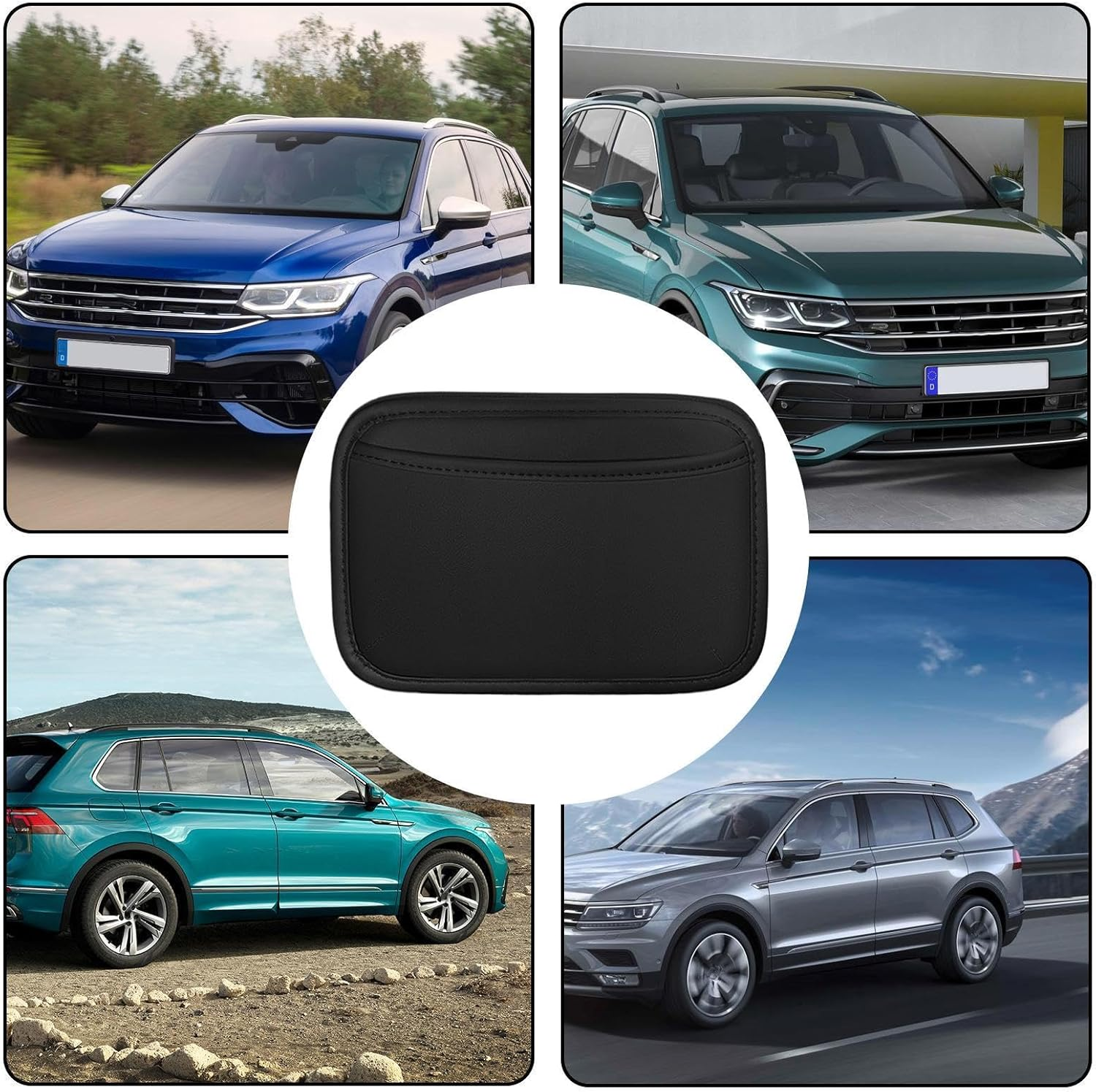 Adhesive Organizer for Car - Adhesive Center Console Storage Pockets | Stylish Car Interior Supplies, Vehicle Cell Phone Pouch for Daily Driving image number 2