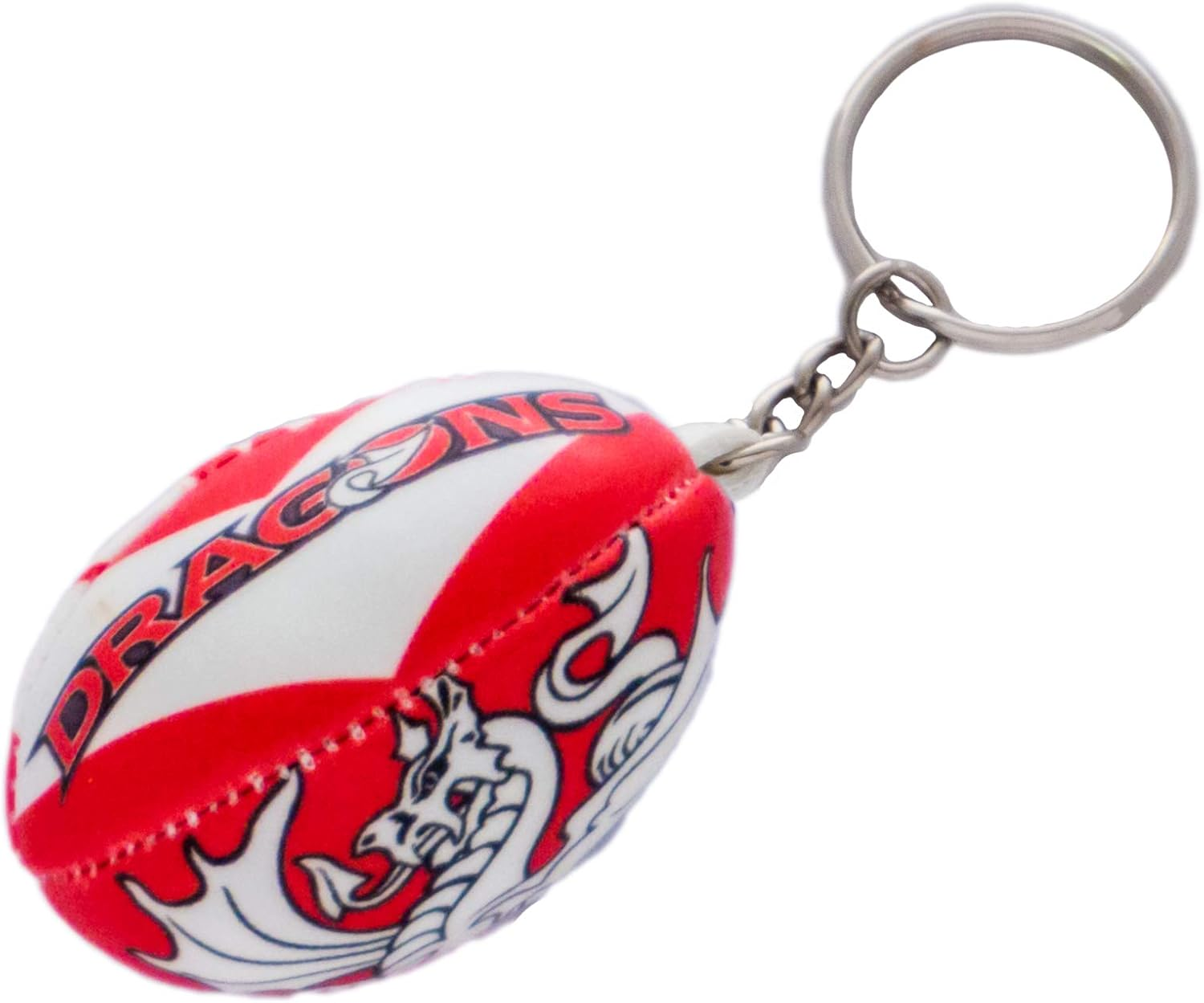 St George Dragons NRL Rugby League Squishy Football Soft Ball Keyring