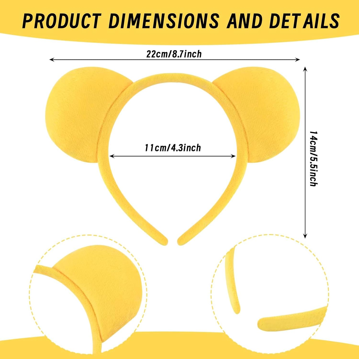 Kavoc 4 Pcs Halloween Animal Costume Headbands - Tiger, Pig, Bear & Donkey for Animal Themed Party image number 1