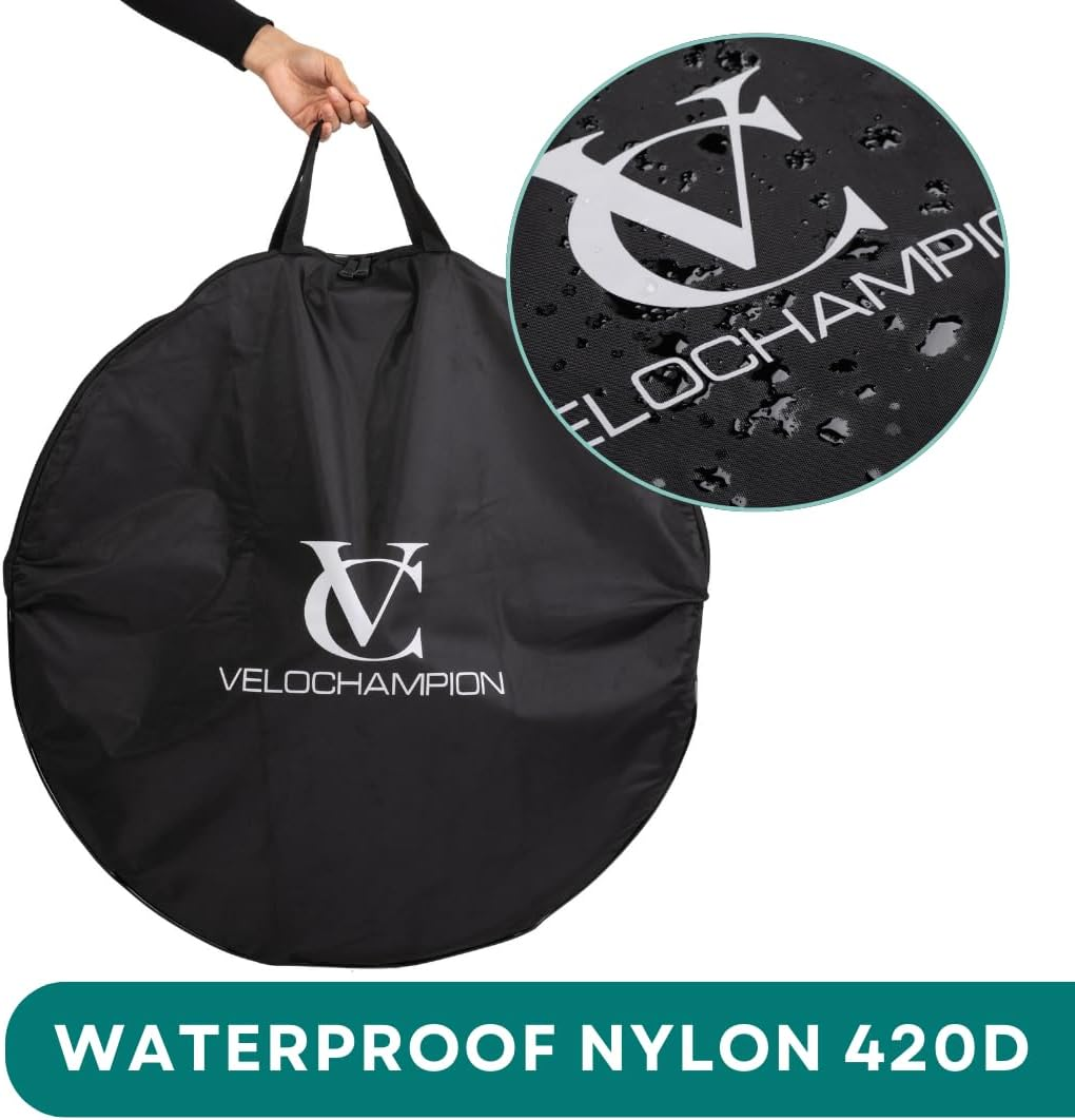 Velochampion Waterproof Bike Storage Bag for 26" 27.5" 29" Mountain Bike Wheels &ndash; Durable Lightweight Bicycle Wheel Cover for Travel image number 2