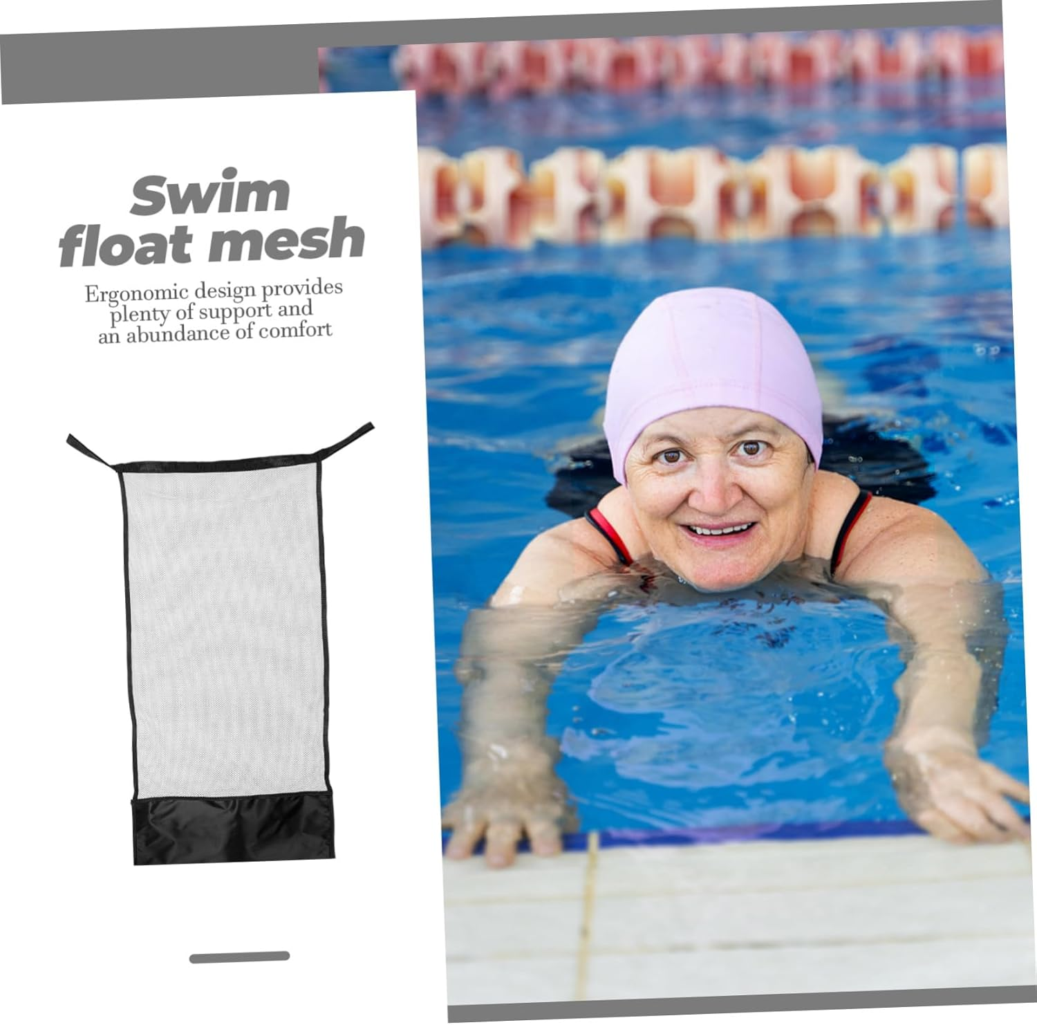 SAFIGLE 2Pcs Swimming Pool Mesh Chair Net Bag Infant Pool Portable Swimming for Adults Chair for Baby Net Noodles Flower Car Accessories PVC Black Accessory image number 5