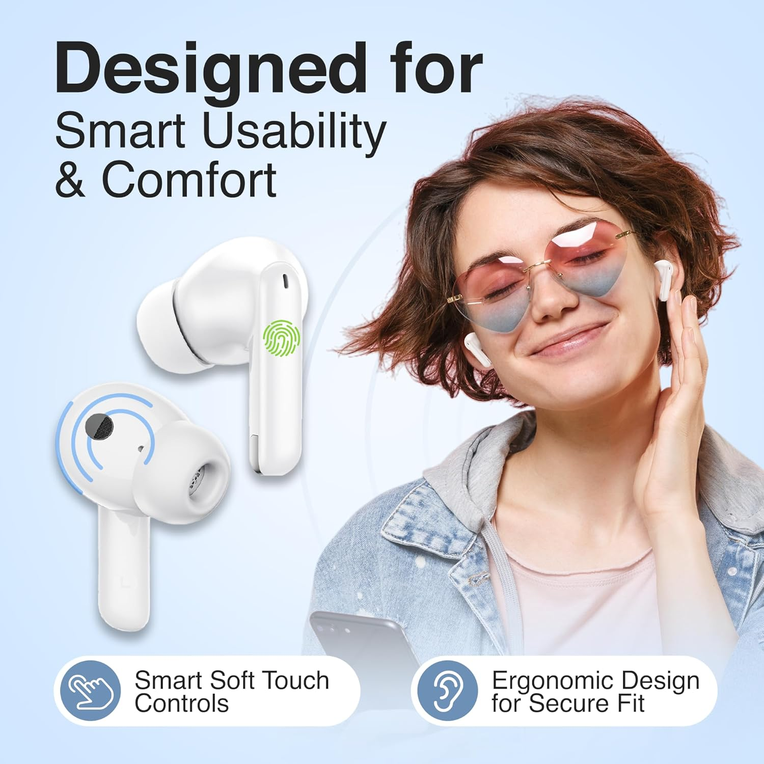 Puro Sound Labs Puroquiet-Air- Volume Limiting, True Wireless, Active Noise Cancelling Earbuds with Built-In Microphone image number 2