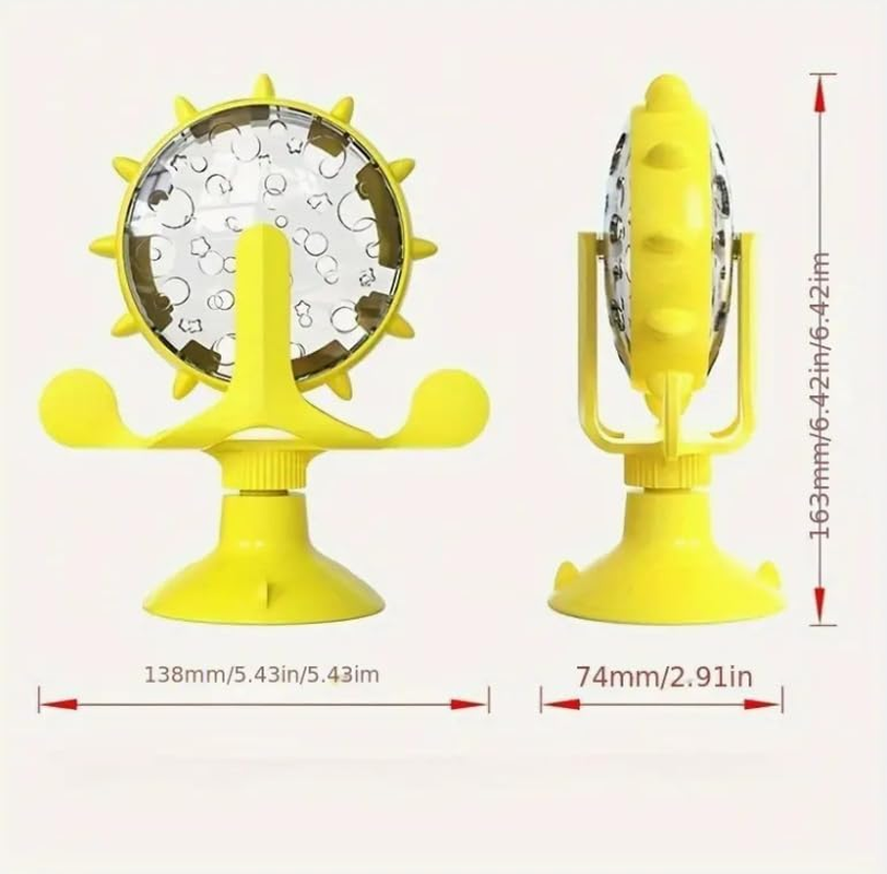 PELLUM Smart Cat IQ Boosting Puzzle Feeder, Interactive Cat Treat Puzzle, Engaging Interactive Cat Toy for Mental Stimulation & Slow Feeding (Blue) - Red-Blue image number 6