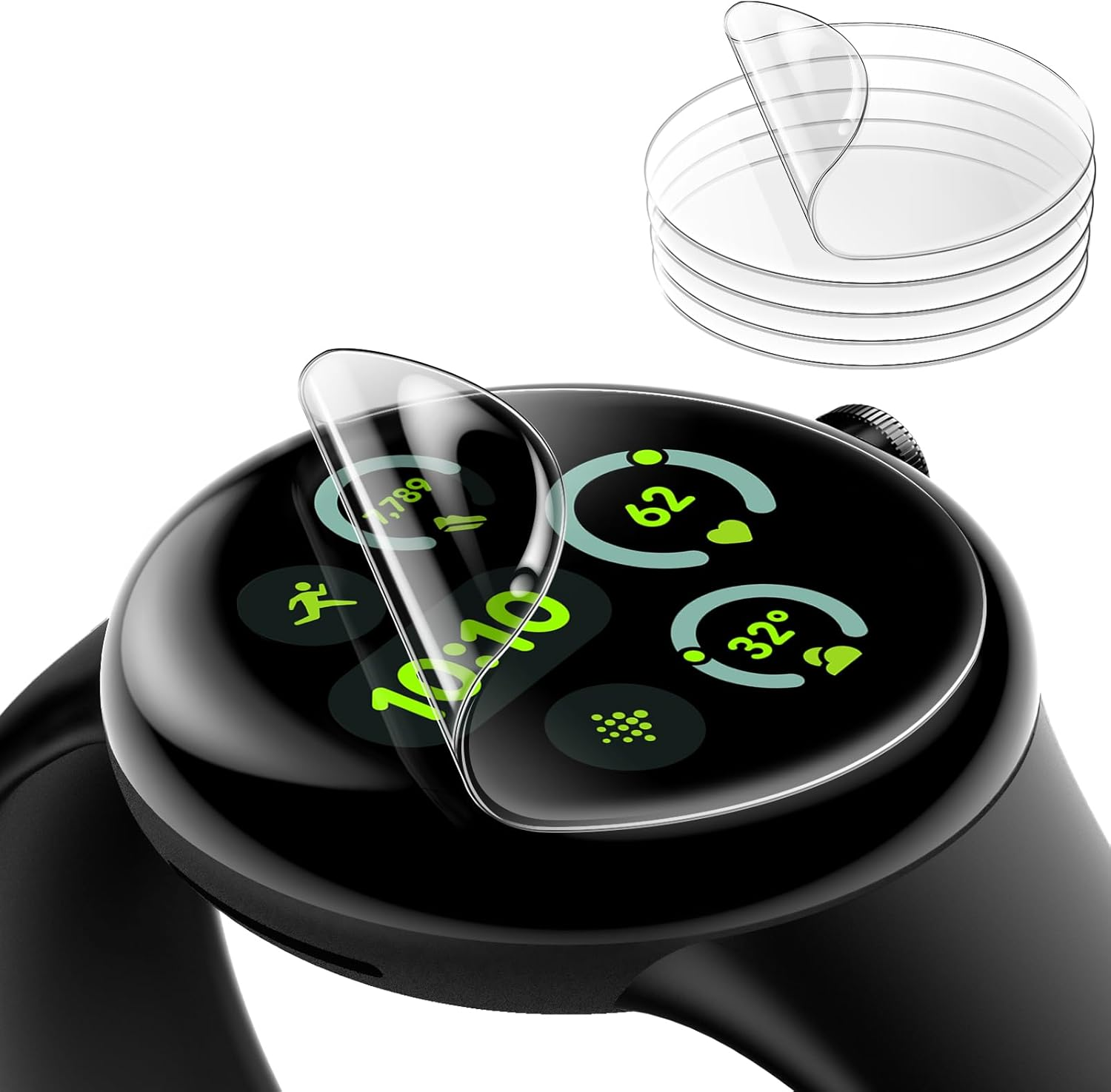 Jetech Screen Protector for Google Pixel Watch 4/3 / 2/1 41Mm, Anti-Scratch Self-Healing Soft TPU Film, HD Clear, 6-Pack image number 1