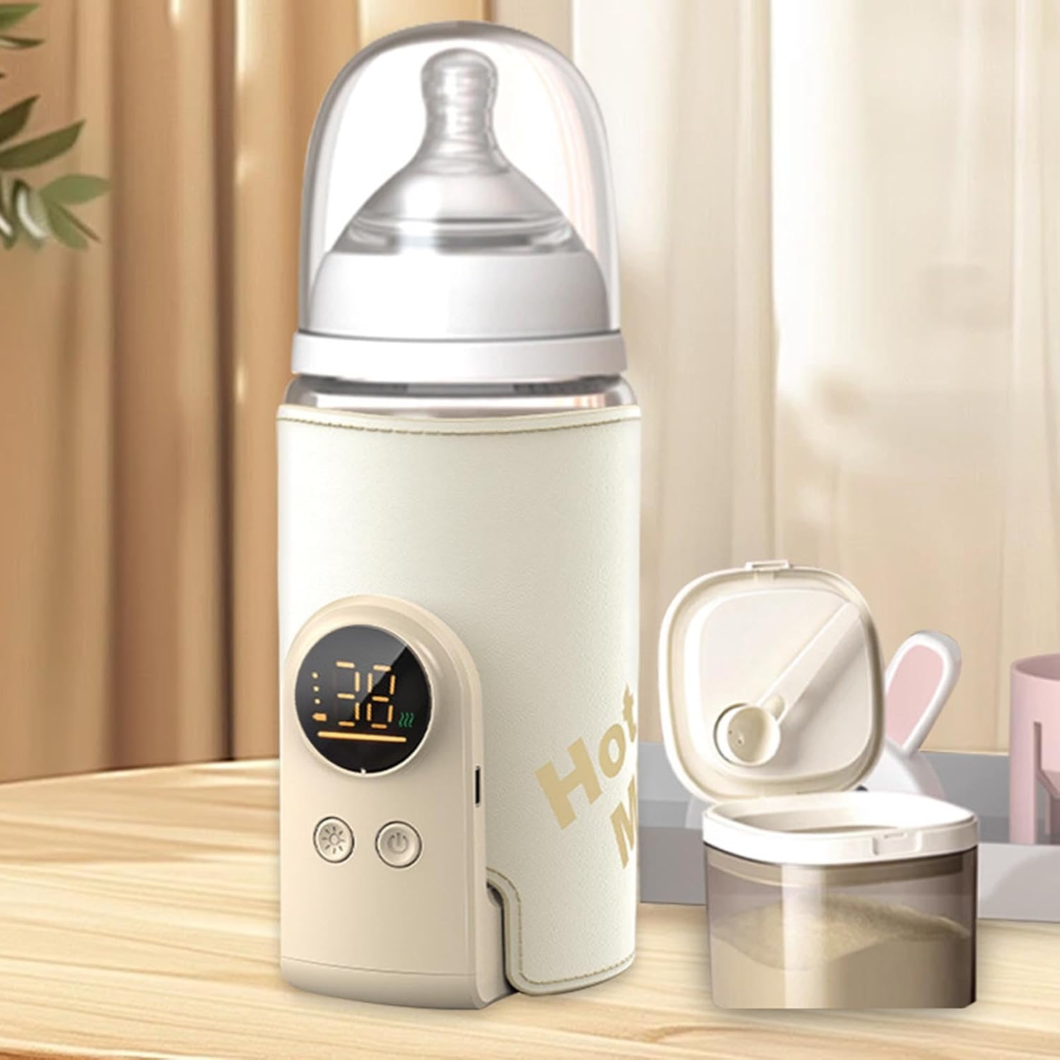 Consistent Baby Bottle Warmer, No Overheat, Temp Control, with Night Light, Milk Warmer for All Bottles (10000Mah) image number 3