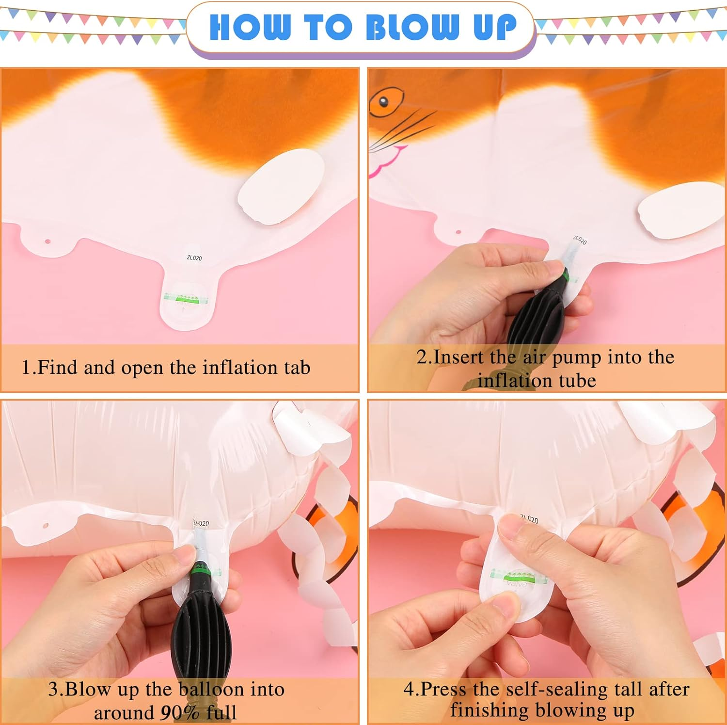 CCOZN 8 Pcs Walking Cat Balloons, Cat Mylar Balloon with 3 Ribbons Walking Animal Balloons Foil Long Balloons for Cat Theme Birthday Party Decorations Walking Cat Balloons Birthday Party Supplies image number 1