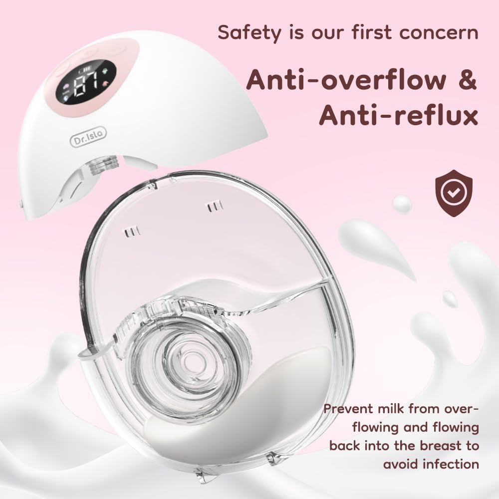 Breast Pump Hands Free EB50D, Wearable Breast Pump of Baby Mouth Double-Sealed Flange with 4 Modes & 36 Levels, Electric Breast Pump Portable - Memory Function, 27Mm 24Mm 19Mm Flanges, 10-Piece Set image number 4