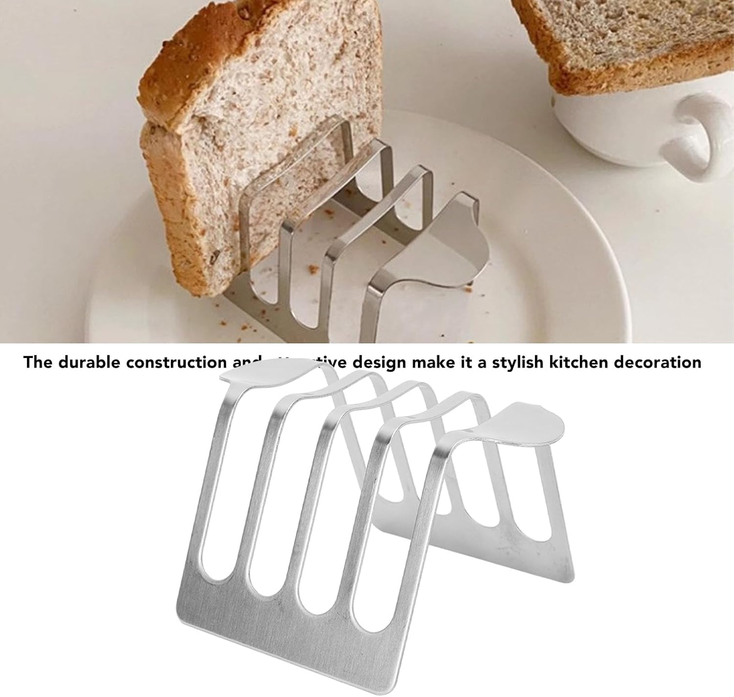 Toast Rack, Vintage Stainless Steel Toast Bread Rack English Style Rustproof Toast Holder Stand Small Non Stick Food Cooling Racks Air Fryer Accessories for Home Kitchen (Style image number 3