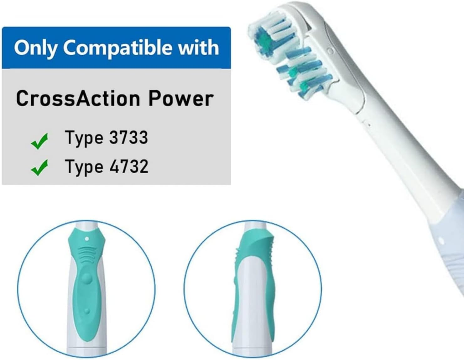 4/8/16 Pcs Electric Toothbrush Ora B Replacement Heads Sensitive Dual Clean Rotating Sets Fit for Braun Oral B Cross Action Power 4732 3733 4734 (8) image number 1