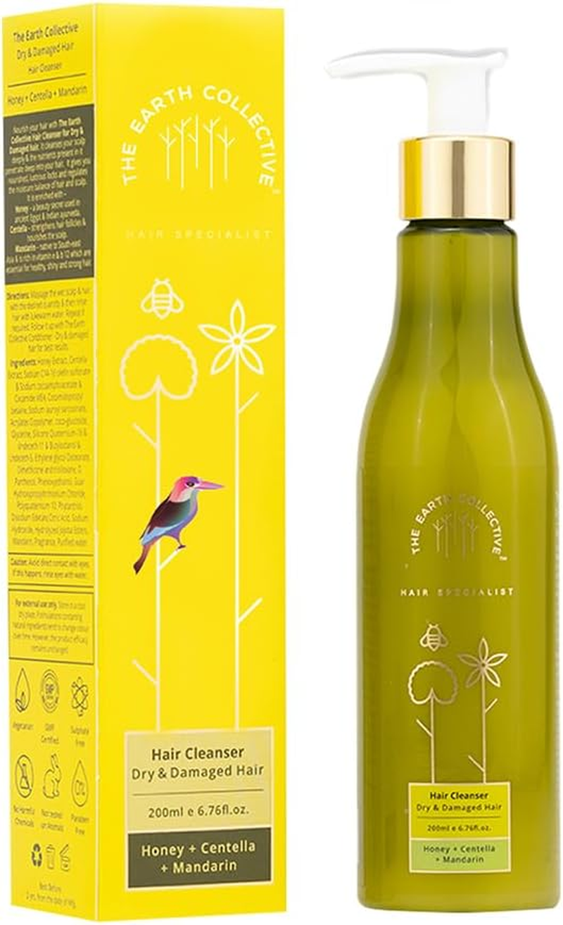 THE EARTH COLLECTIVE Hair Cleanser for Dry and Damaged Hair, Restores Smoothness to Dry and Frizzy Hair, No Harmful Chemicals, 200 Ml image number 1