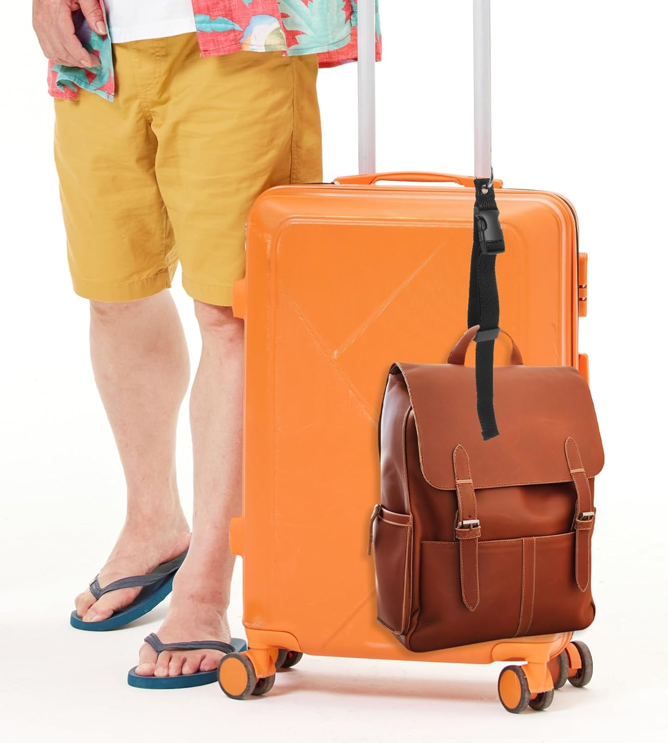 BESPORTBLE 4Pcs Adjustable Luggage Straps Suitcase Straps Secure Buckle Design Travel Supplies image number 4