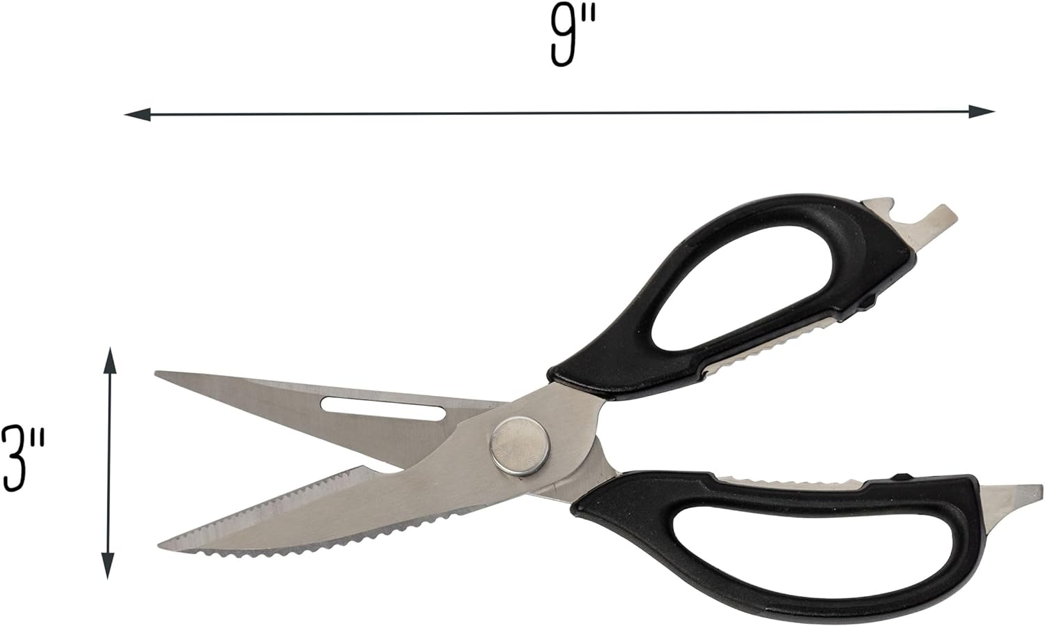 Joyce Chen 51-0735, Shears N' Knife Combo, Black Small image number 1