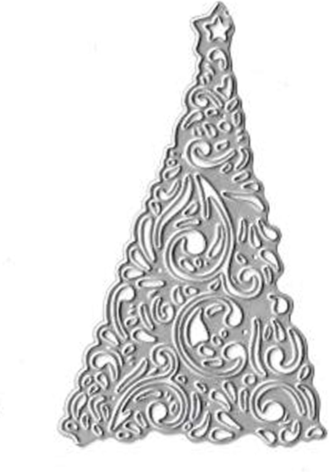 Christmas Star Tree Metal Crafts Cutting Die Cuts, DIY Crafts Template Christmas Tree Scrapbook Cards Cutting Dies Cut Stencils for DIY Embossing Card Making Decorative Paper Dies Scrapbooking image number 4