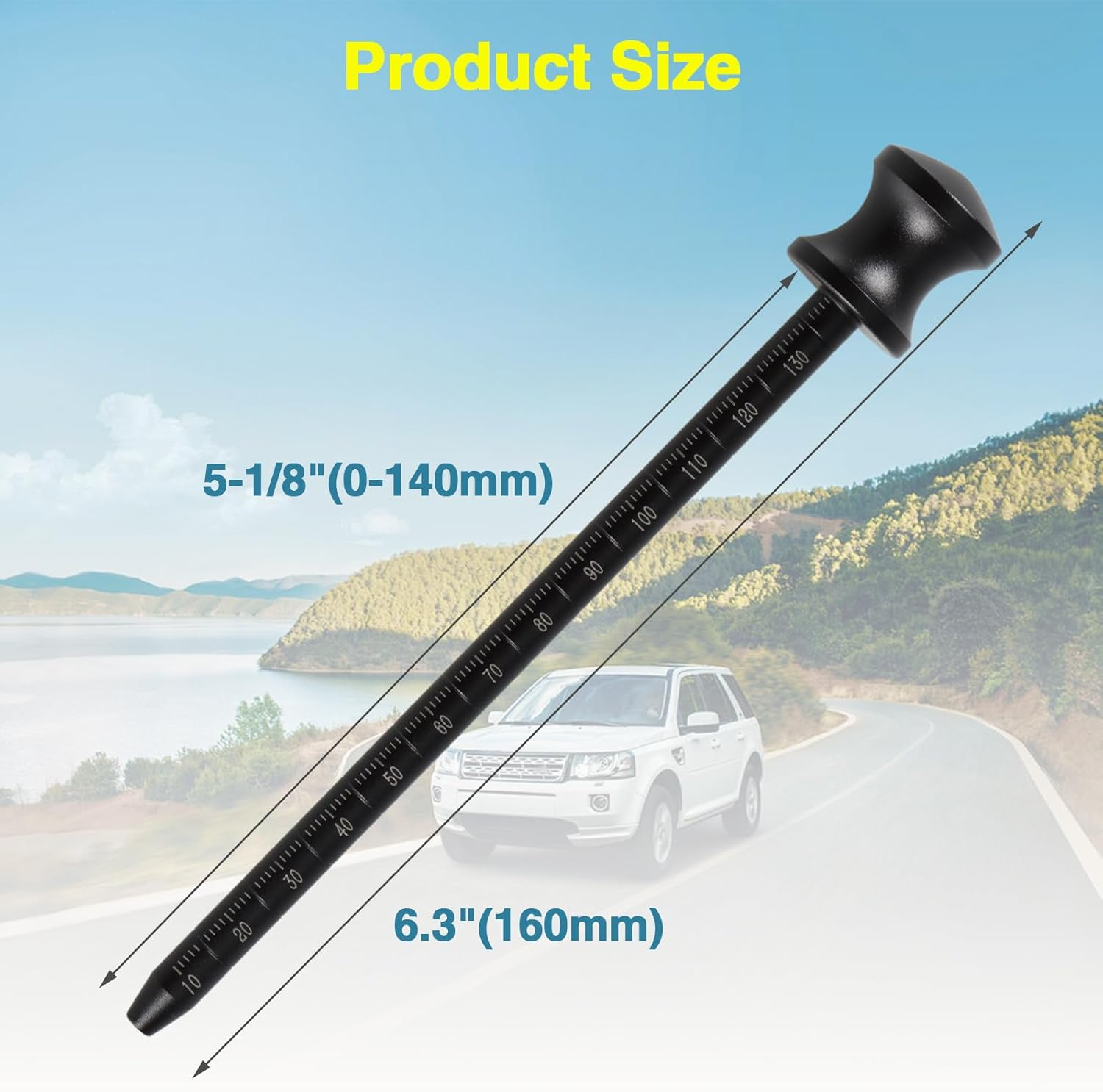 Transmission Dipstick Compatible with Chrysler/Dodge Dart Fiat 500X/ Jeep Cherokee Compass Patriot Renegade 6F24 Automatic Transmissions Replace# 10323A 10323B(Black) image number 4