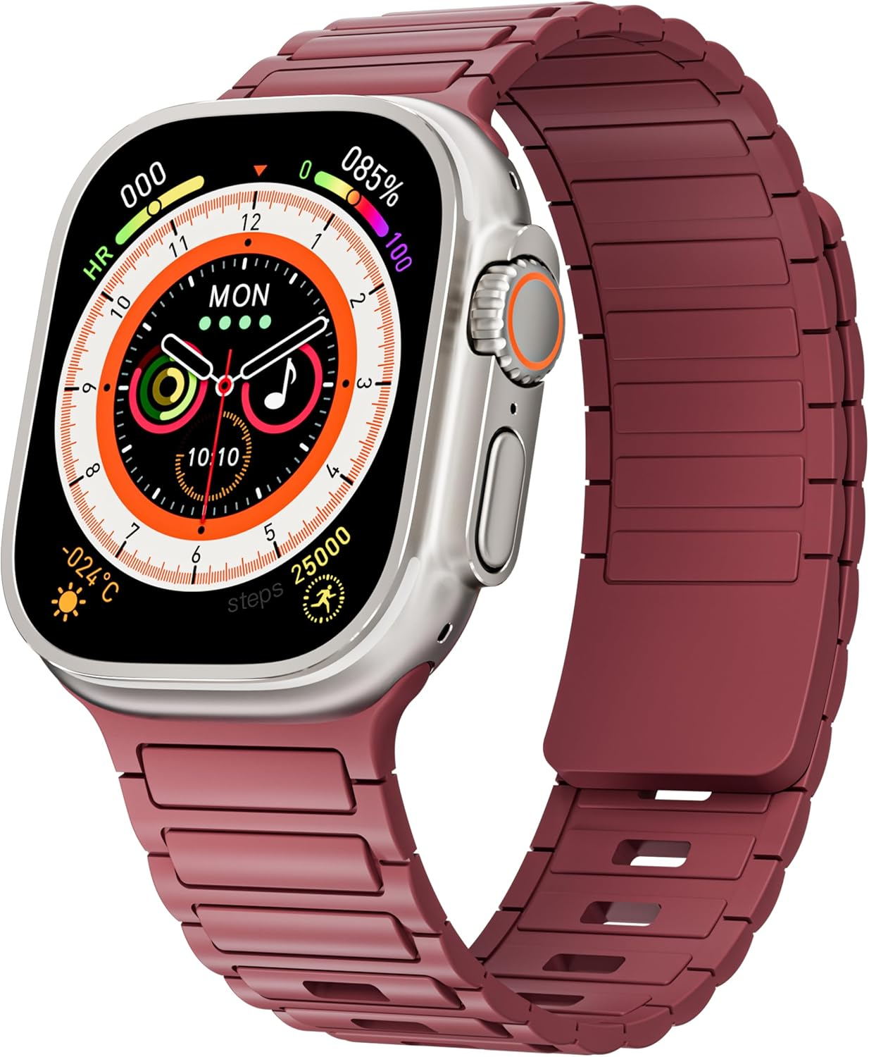 Magnetic Bands for Apple Watch Ultra 3/2/Ultra Band 49Mm 46Mm 45Mm 44Mm 42Mm 41Mm 40Mm 38Mm Women Men,Soft Silicone Strap Sport Loop Wristbands for Iwatch Series 11 10 9 8 7 6 5 4 3 2 SE 2Nd 3Rd SE