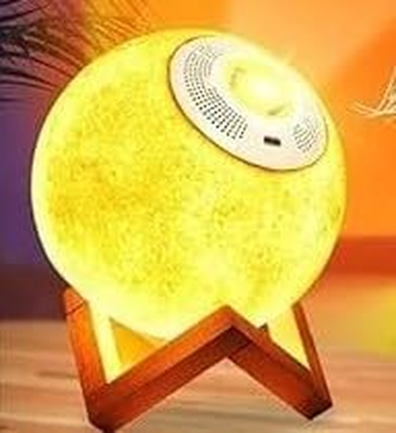 Moon Quran Speaker Lamp Sunset Projection with App Control Remote Control Quran Speaker Seven Color Changing Lamp 8GB (SQ-175)
