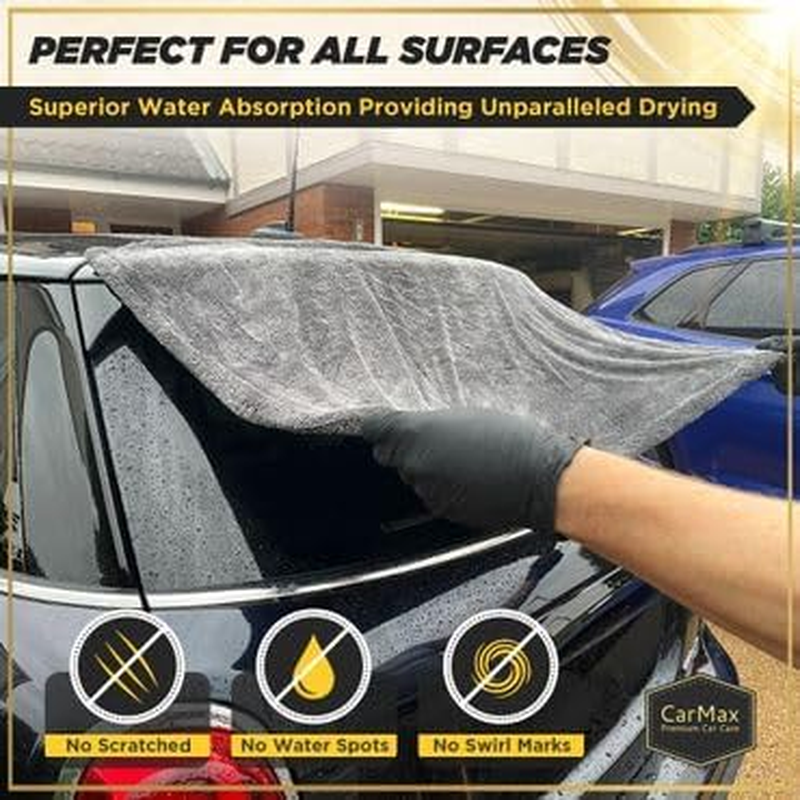Carmax&reg; - Original Twisted Loop Car Drying Towel - Double-Sided XL Plus- 80Cm X 50Cm 1400Gsm Microfibre Towel for Fast Streak-Free Drying and Detailing. image number 5