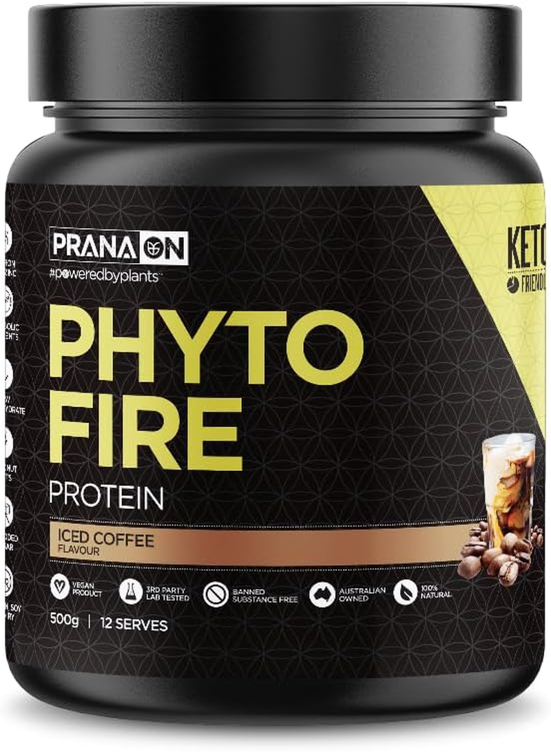 Pranaon Phyto Fire Protein Iced Coffee Flavour Supplement 500 G