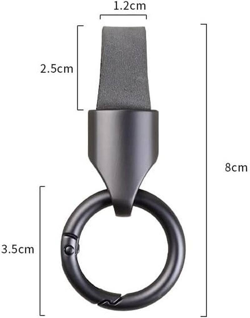 2Pcs Car Key Chain Ring Clip - Leather Keychain for Men, Key Chains for Car, Car Key Holder for Men and Women image number 1