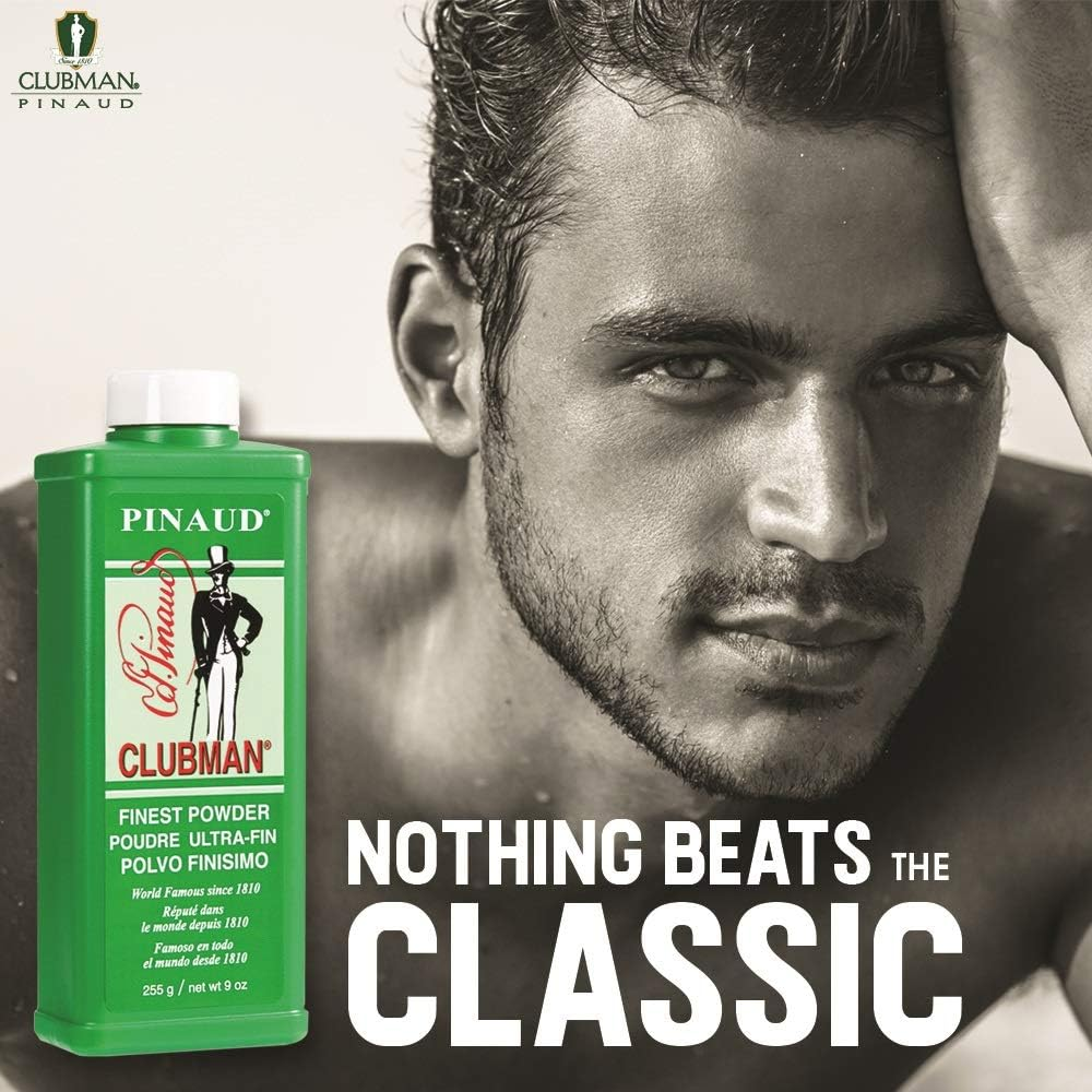 Clubman Pinaud Finest Powder, Classic White Powder for Men, Protection against Sweat and Body Odor, 9 Oz X 3 Packs image number 4