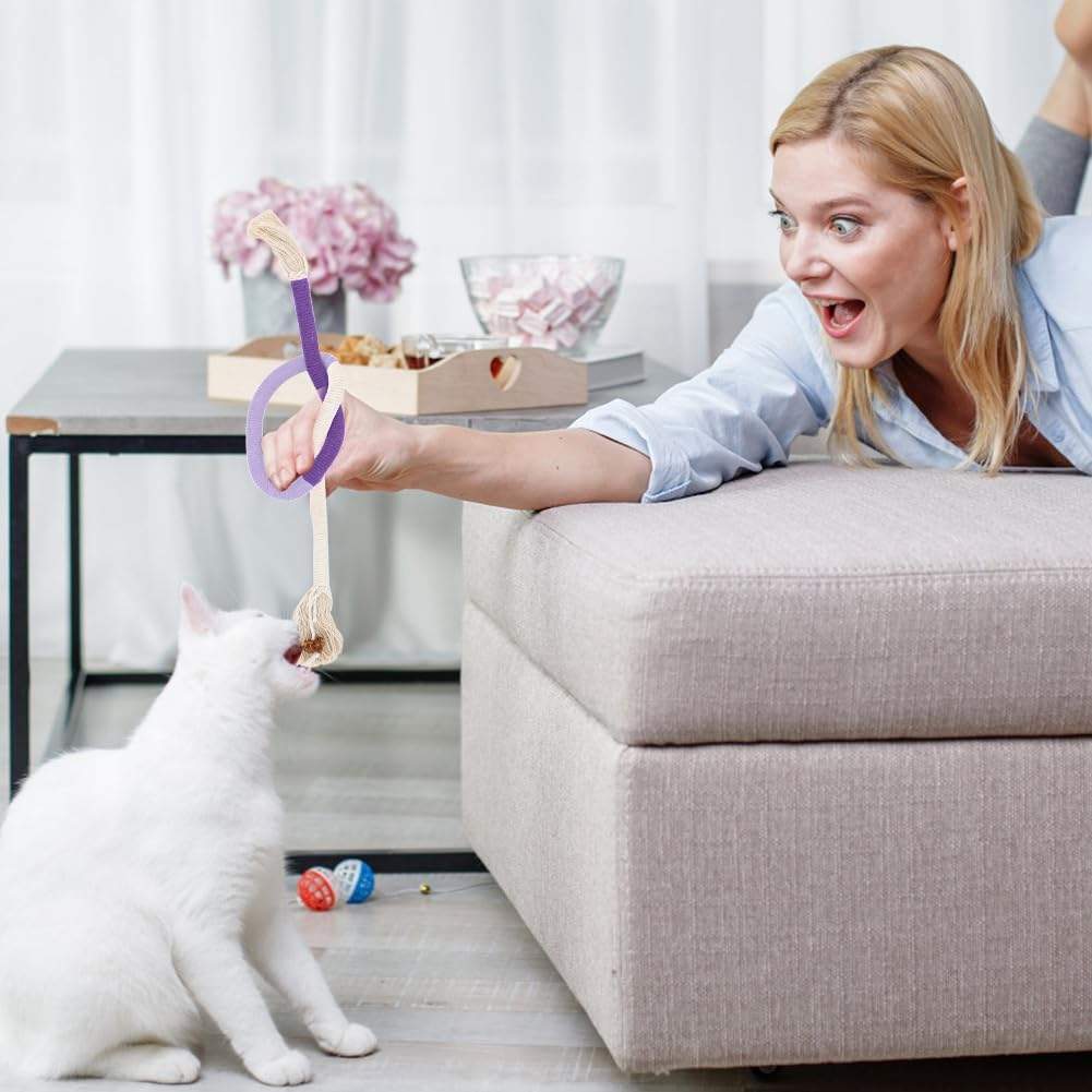 RANJIMA Catnip Toy Teething Rope, Pack of 3 Cat Toy, Interactive Cat Toy, Chew Toy, Cat Interactive Cat Toy for Teeth and Playtime image number 4