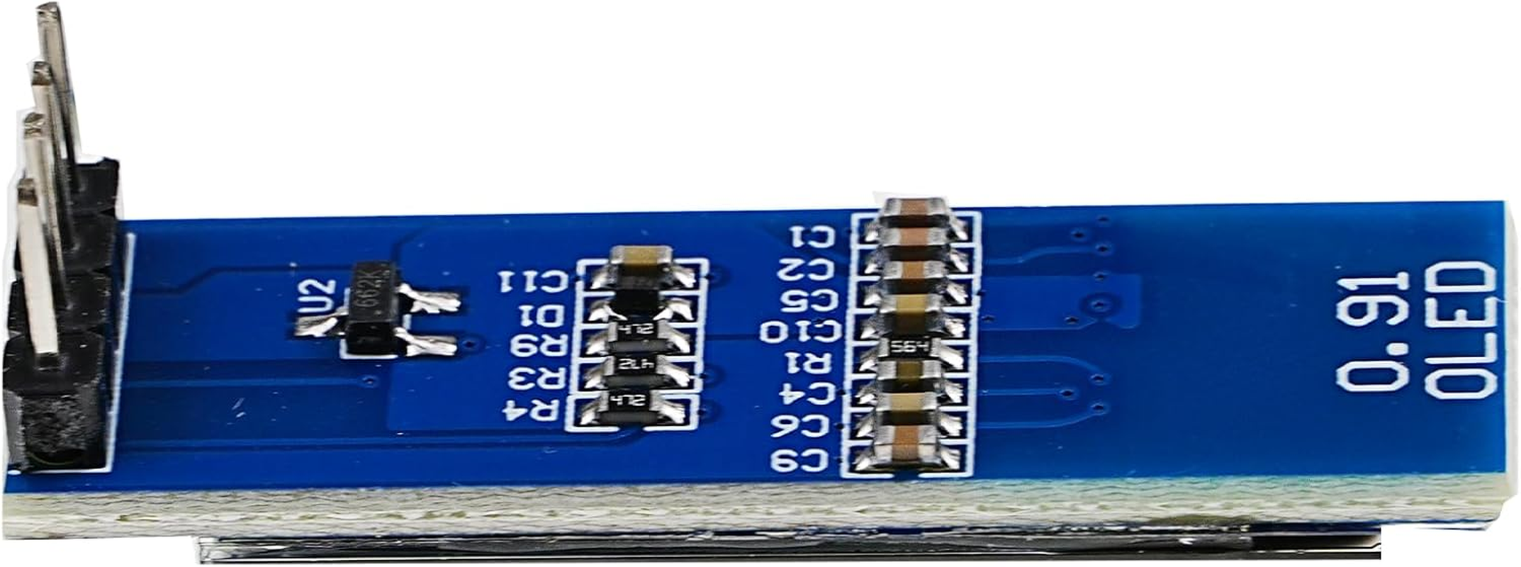 A-DIGISHUO 2Pcs 0.91 Inch I2C OLED Display Module DC 3.3V-5V 128&times;32 Resolution Compatible with Arduino Raspberry PI White image number 2